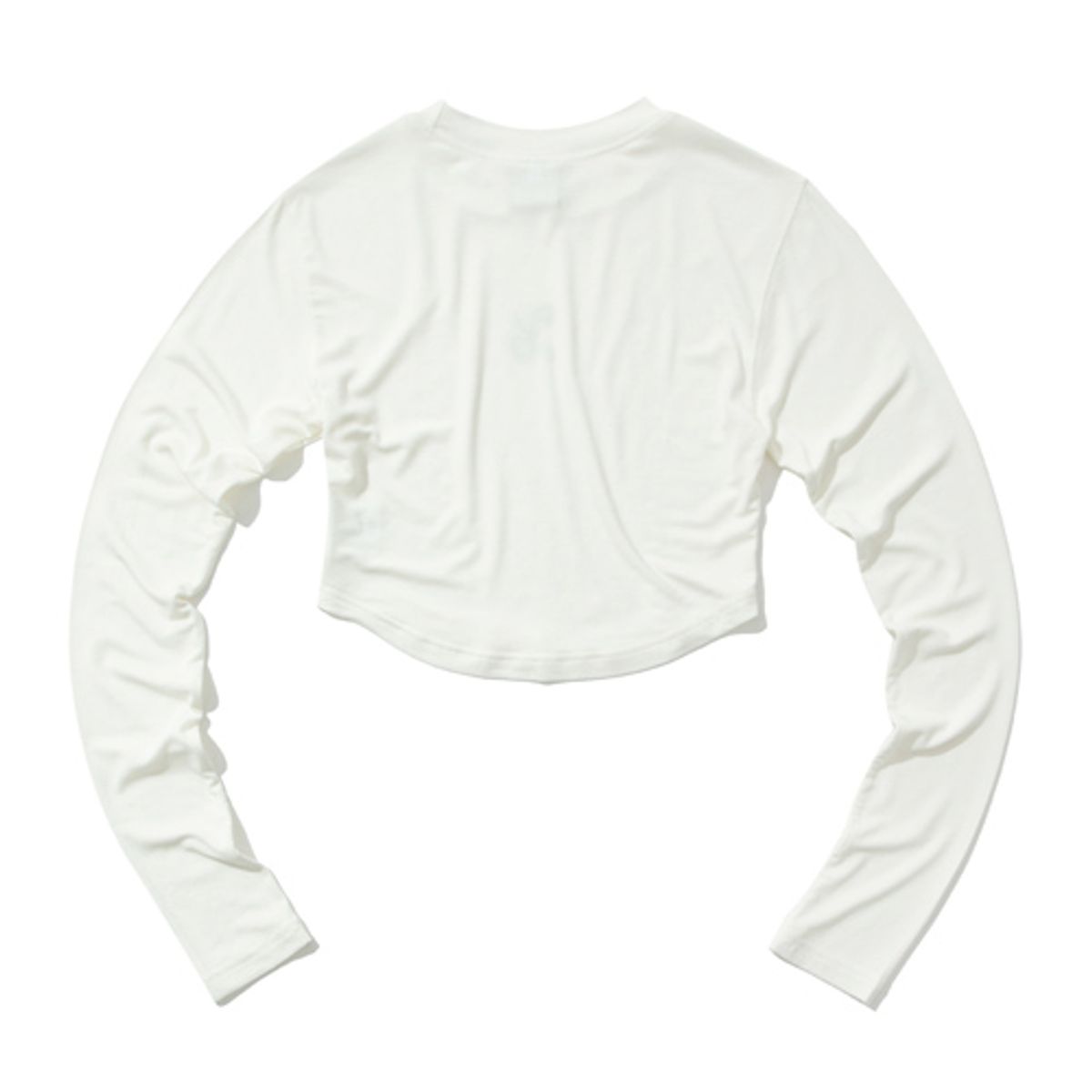 크루치(KRUCHI) SYMBOL Crop long-sleeved T-Shirt (WHITE) WOMENS