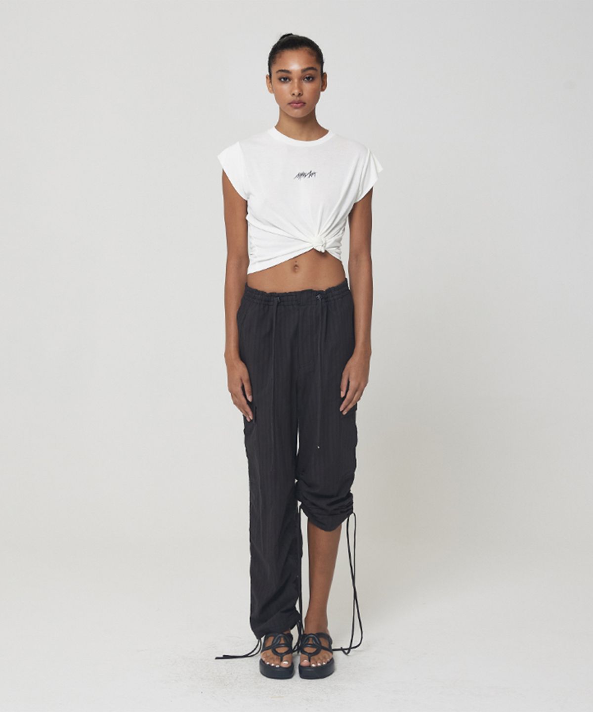 므아므(MMAM) Shirring cargo banding pants