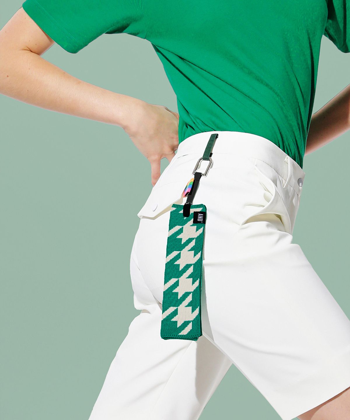 앤드 골프(AND GOLF) Pleats Ball Towel Hound Green