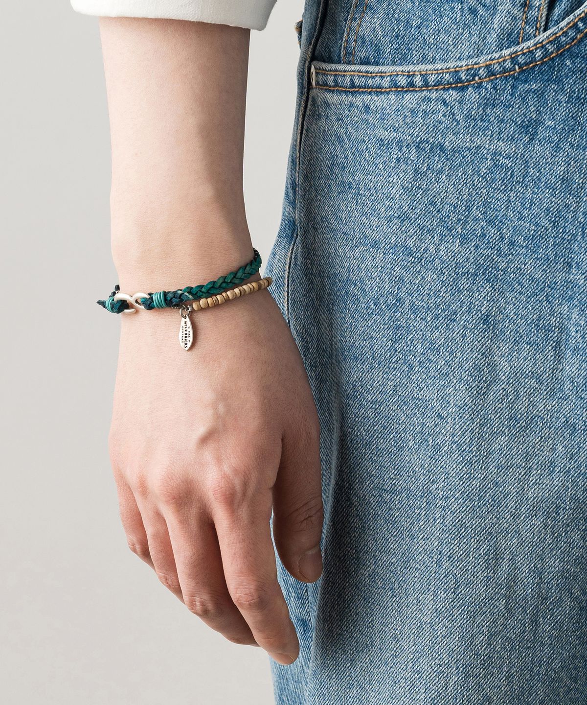 와일드 브릭스(WILD BRICKS) LC DUAL BRACELET (aqua&beige)