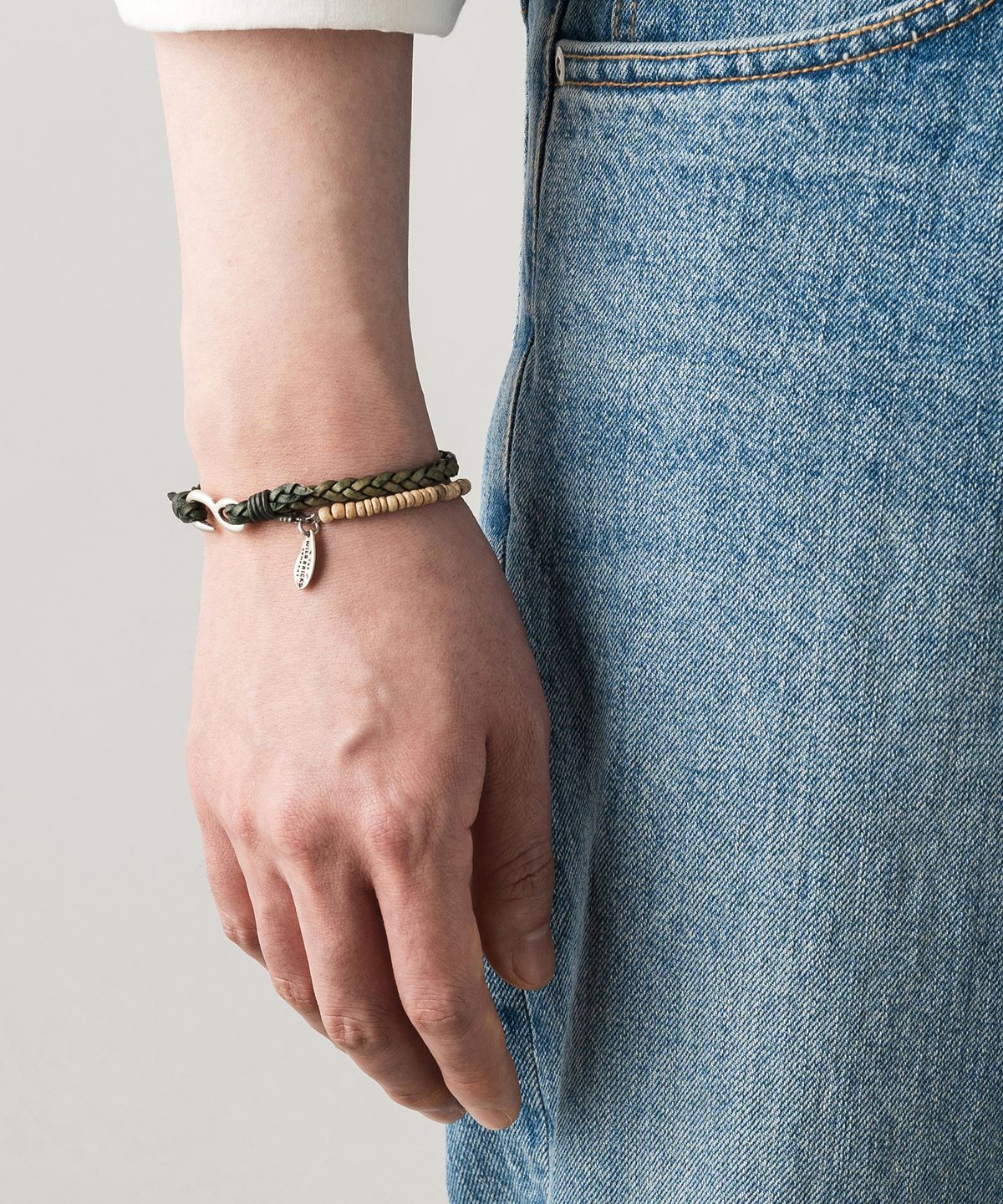 와일드 브릭스(WILD BRICKS) LC DUAL BRACELET (olive&beige)