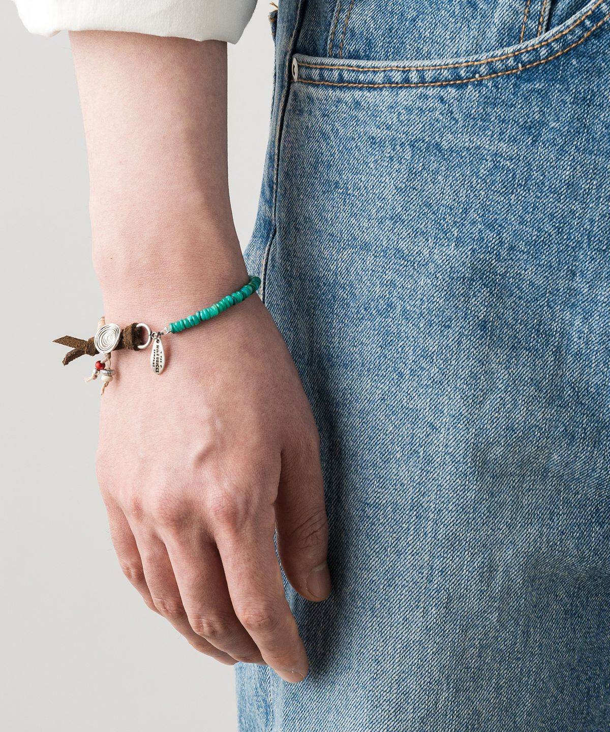 와일드 브릭스(WILD BRICKS) MB ETHNIC BRACELET (aqua&beige)