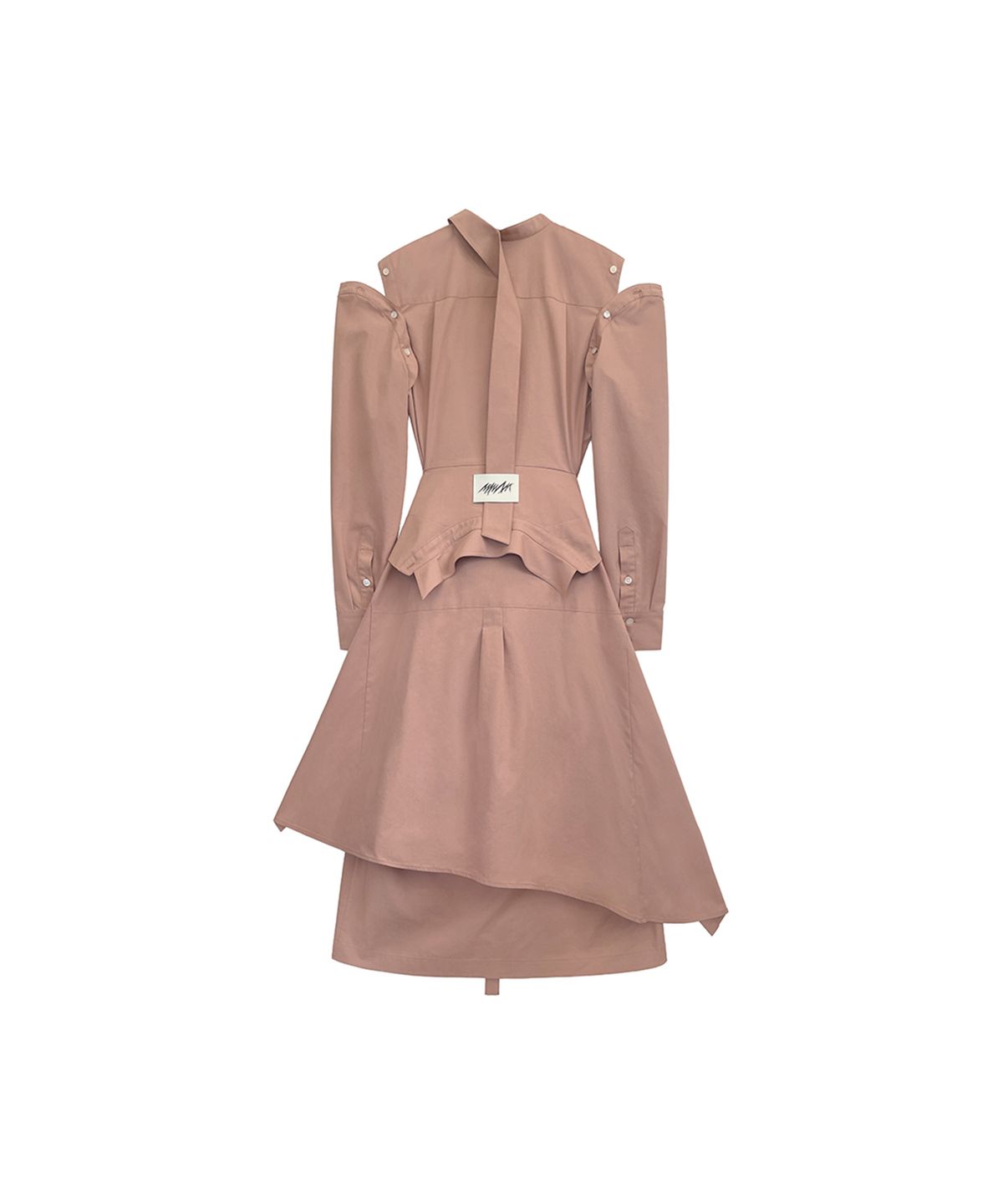 므아므(MMAM) Off sleeve tie shirt dress