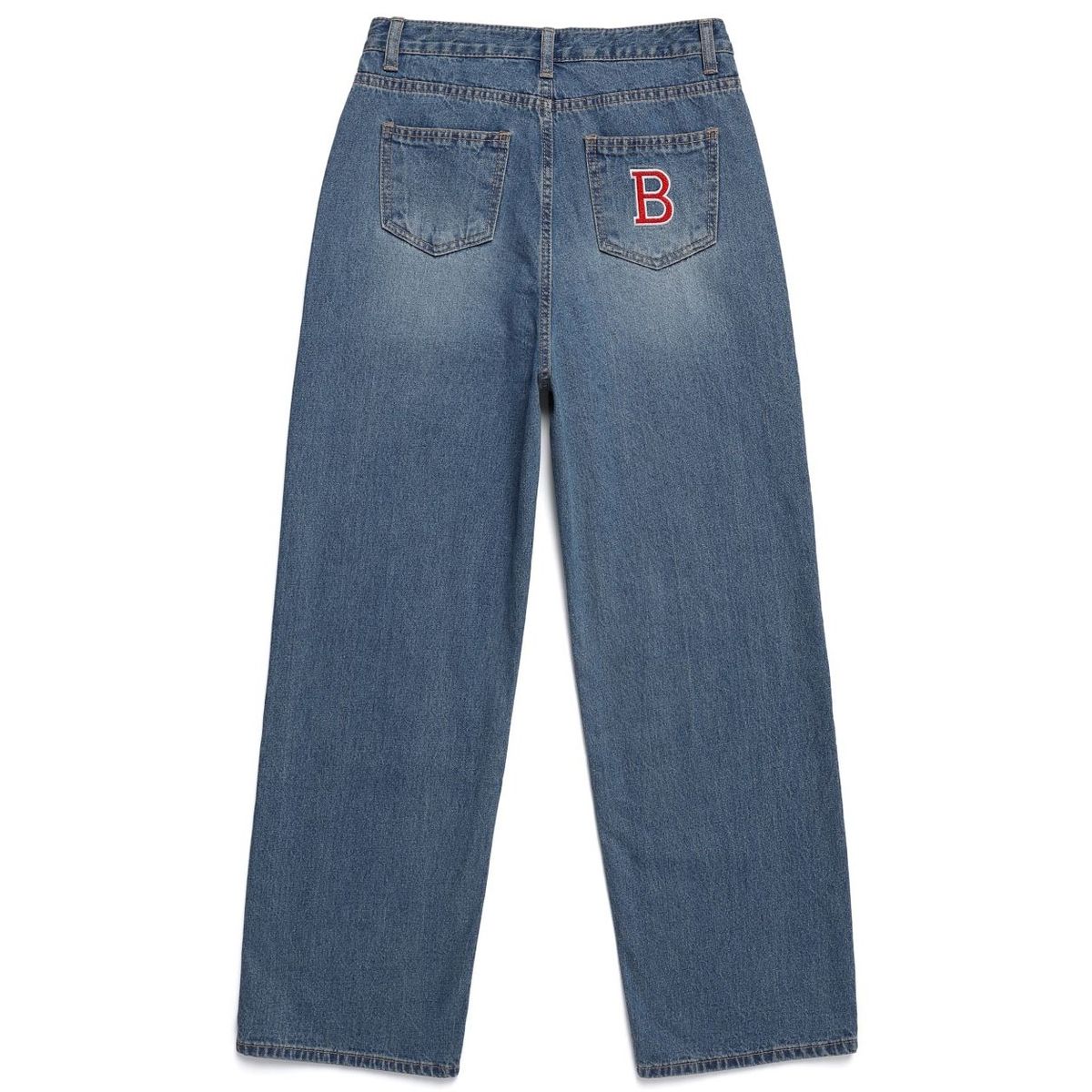 바쥬비쥬(BAJOO BIJOO) [W]10S COTTON SEMI WIDE DENIM PANTS [BLUE]