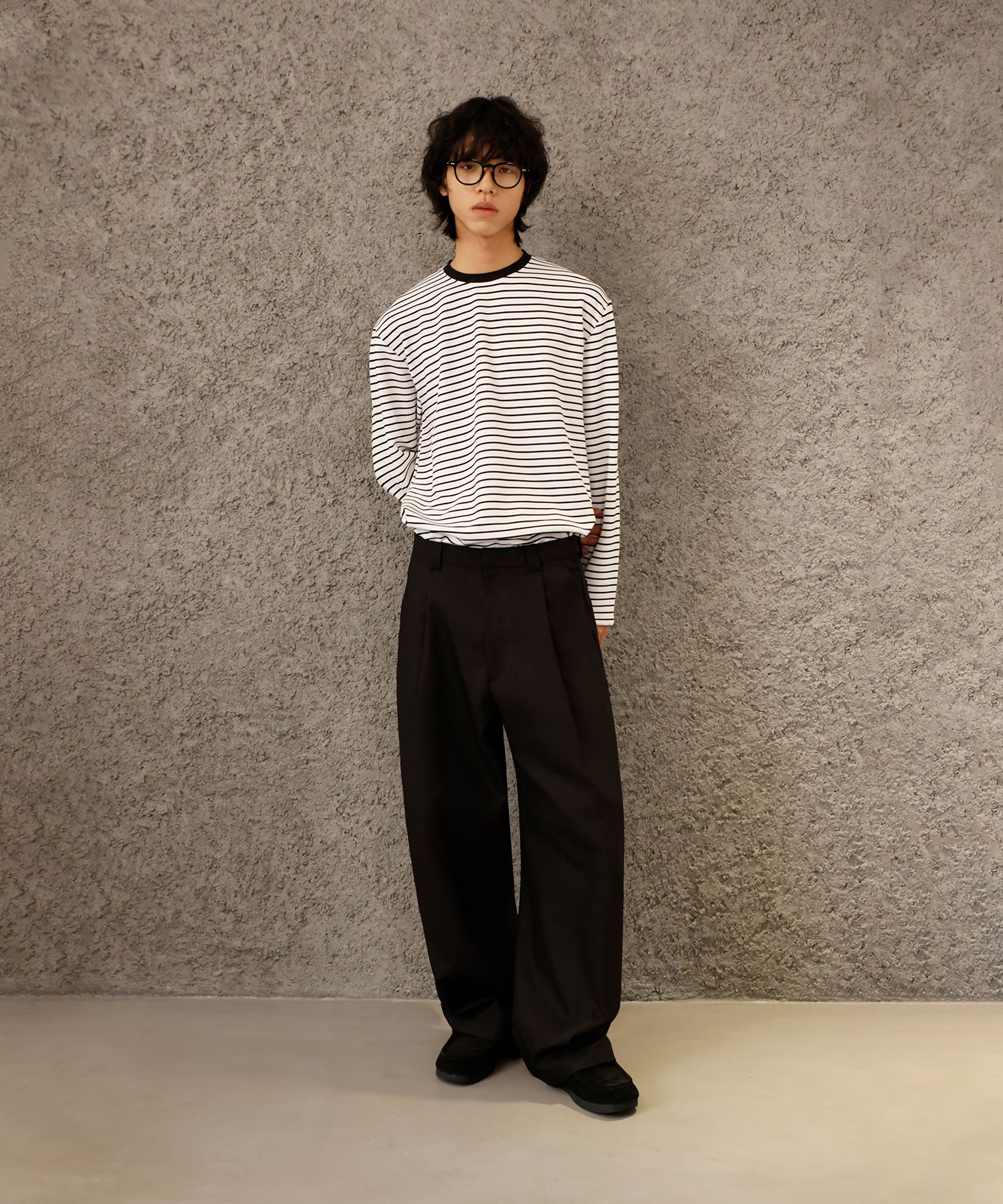 パンツ OVY One Tuck Wide Chino Pants (black)M One Tuck Wide Chino Pants (black) | OVY