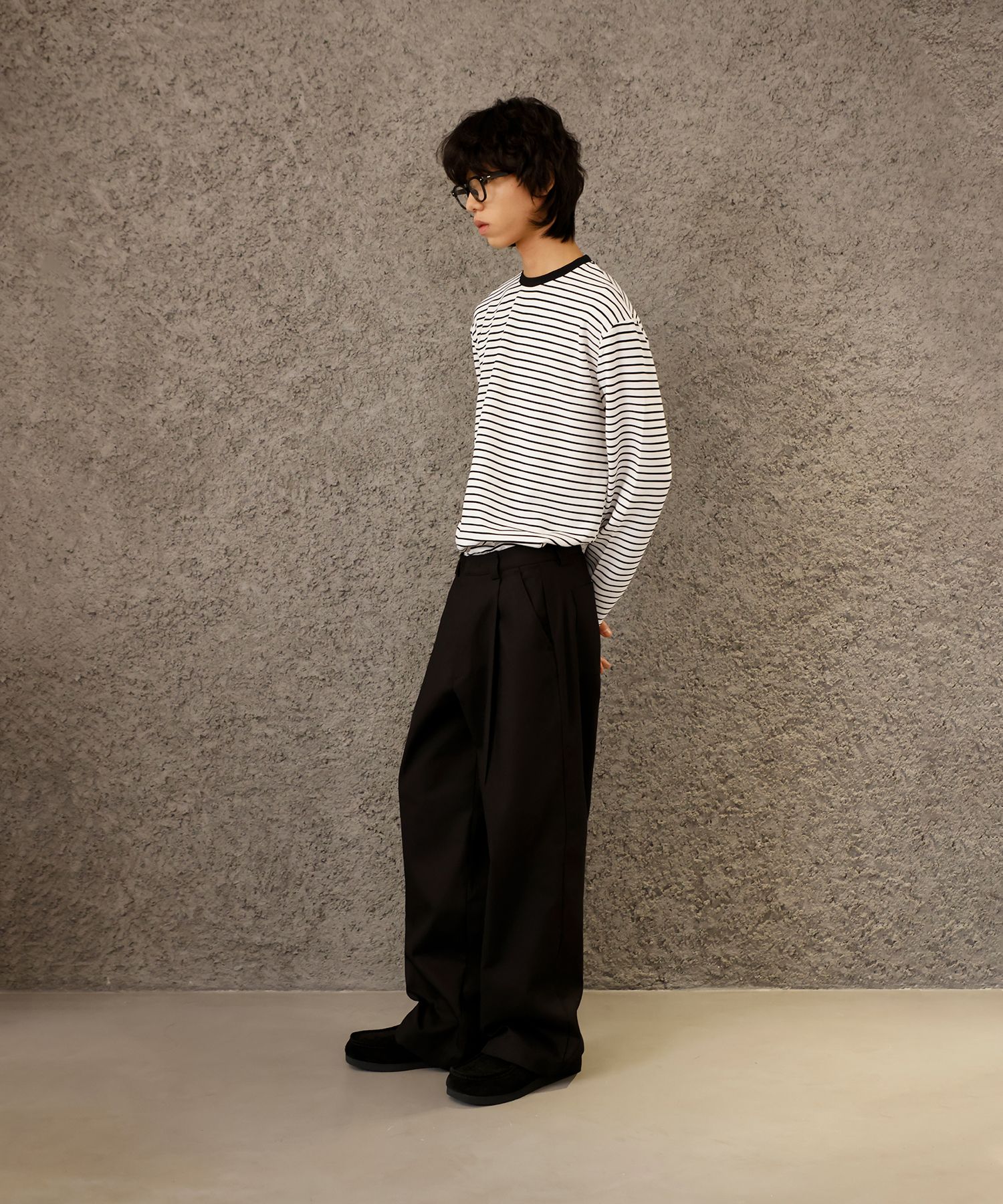 パンツ OVY One Tuck Wide Chino Pants (black)M One Tuck Wide Chino Pants (black) | OVY