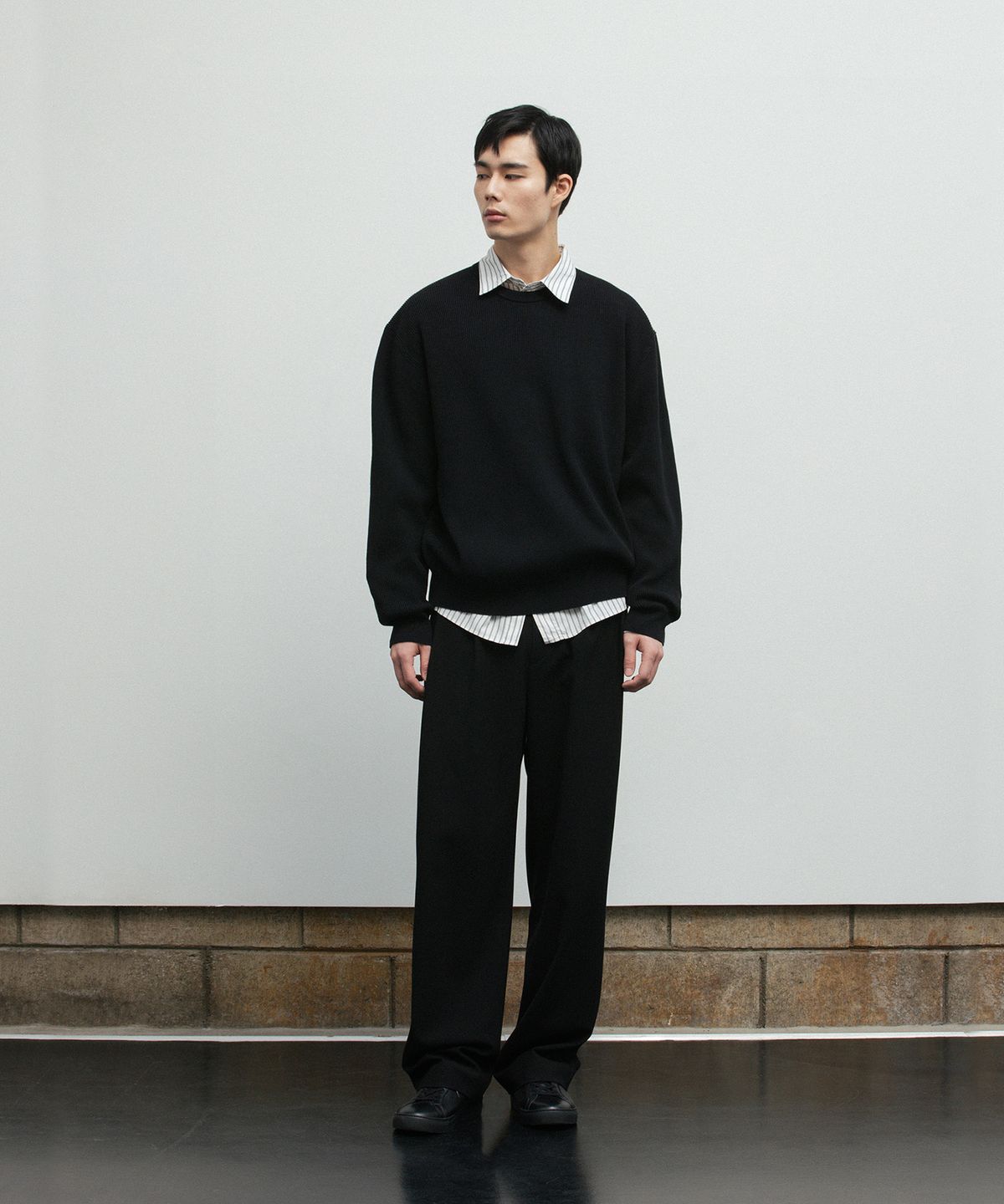 블랭크룸(BLANKROOM) NEAT 슬랙스_BLACK