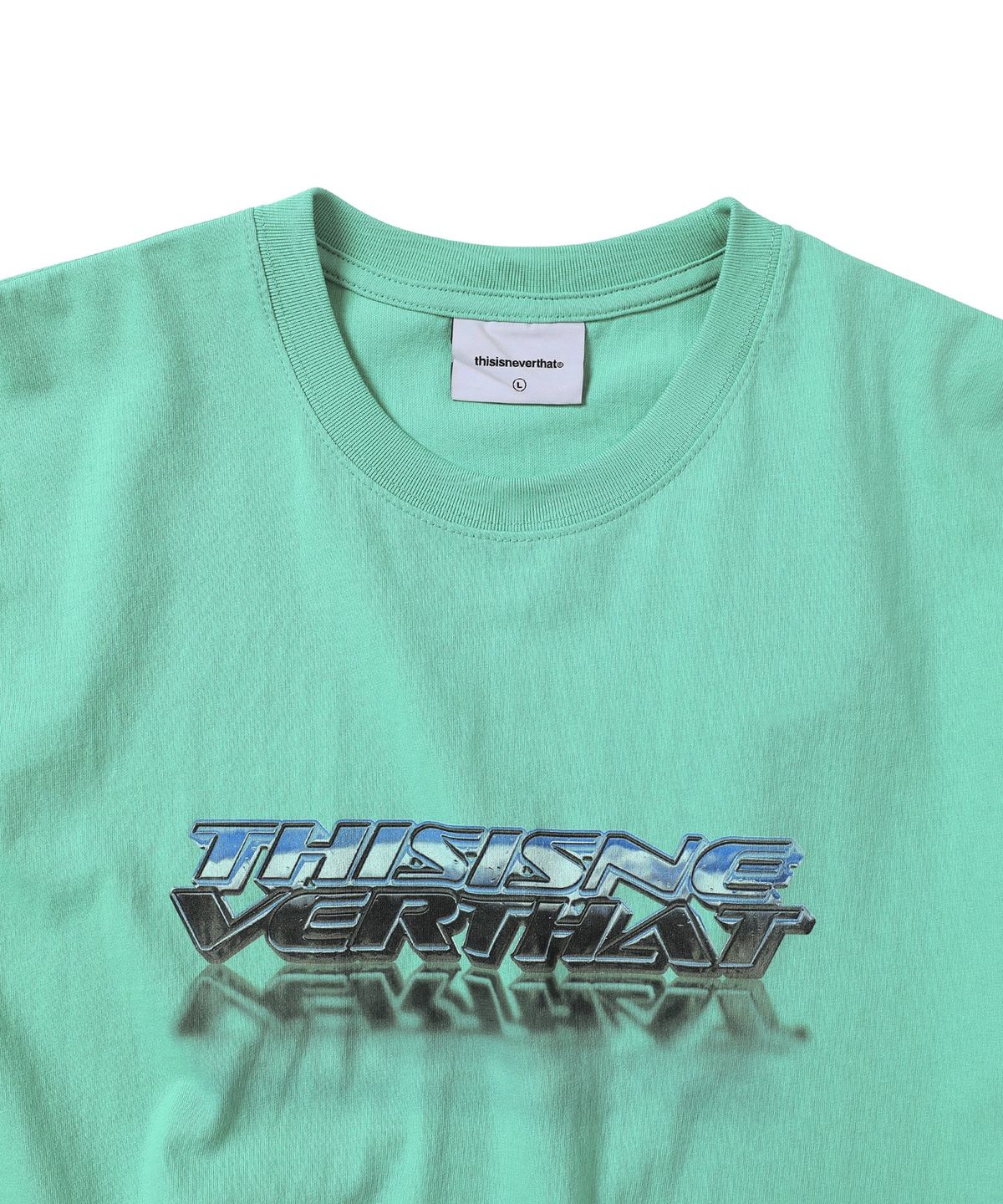 디스이즈네버댓(THISISNEVERTHAT) Metallic Logo Tee Mint