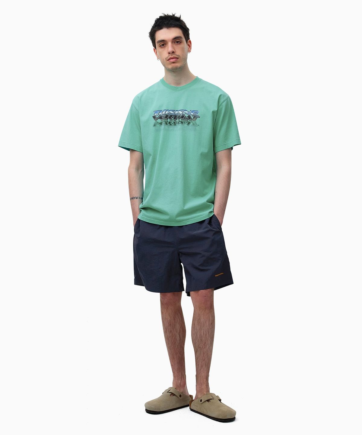디스이즈네버댓(THISISNEVERTHAT) Metallic Logo Tee Mint