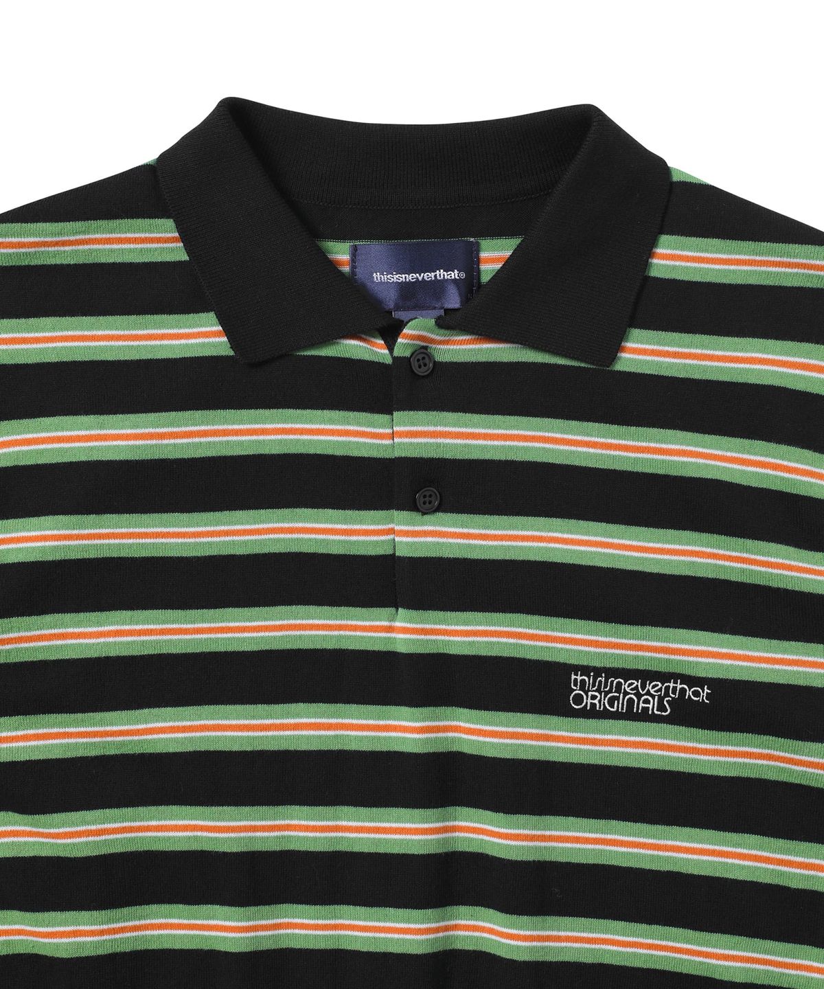 디스이즈네버댓(THISISNEVERTHAT) Striped Knit Polo Black