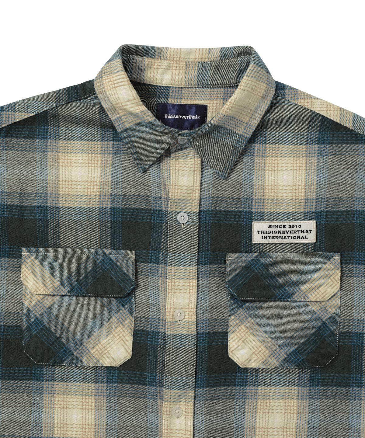 디스이즈네버댓(THISISNEVERTHAT) Ombre Check S/S Shirt Brown