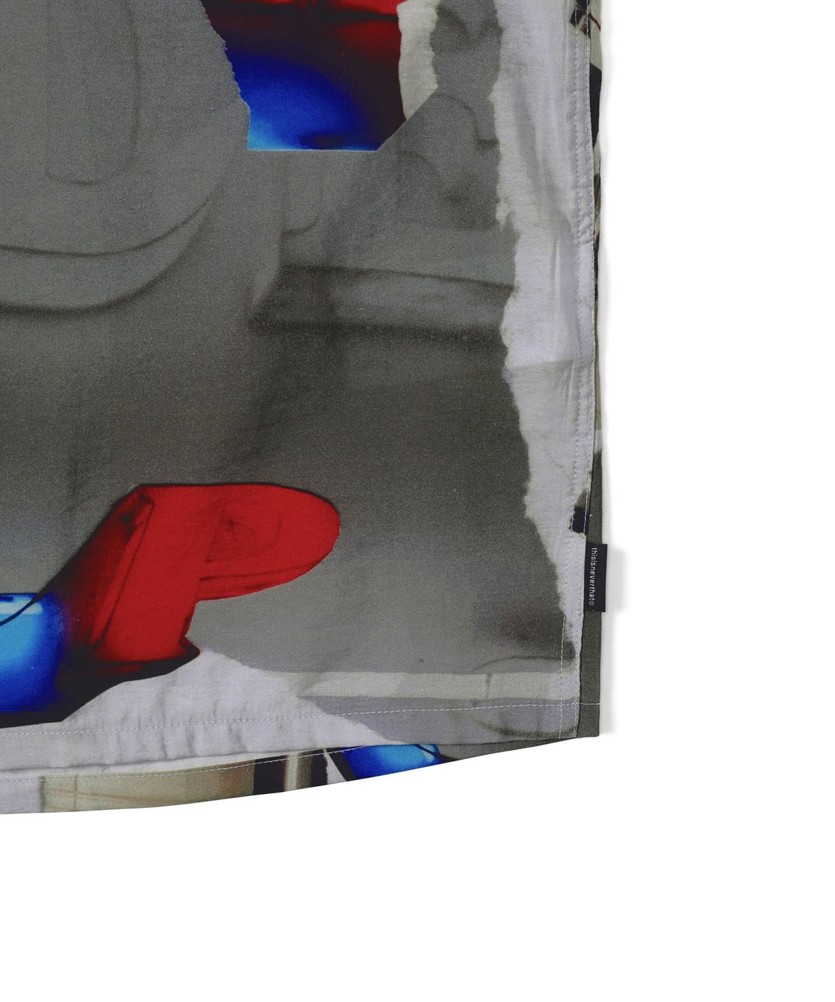 디스이즈네버댓(THISISNEVERTHAT) Torn Rayon S/S Shirt Multi