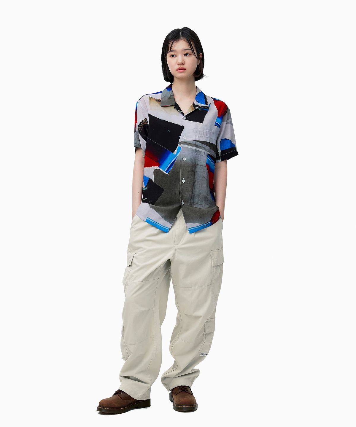 디스이즈네버댓(THISISNEVERTHAT) Torn Rayon S/S Shirt Multi