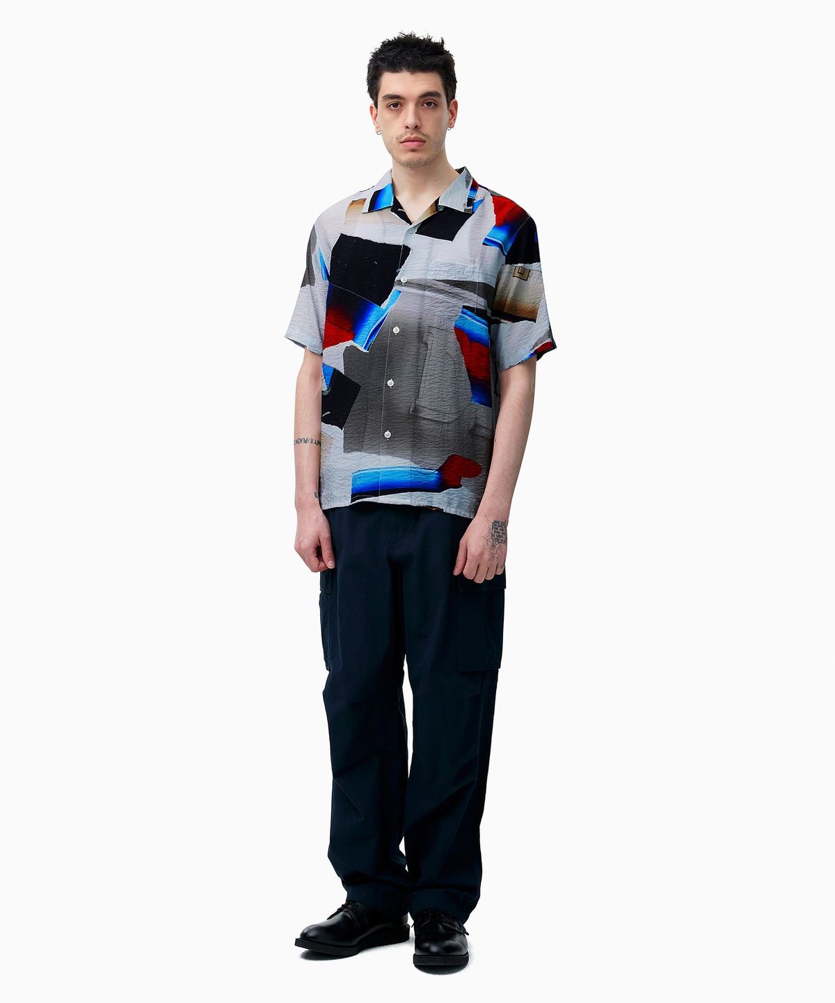 디스이즈네버댓(THISISNEVERTHAT) Torn Rayon S/S Shirt Multi