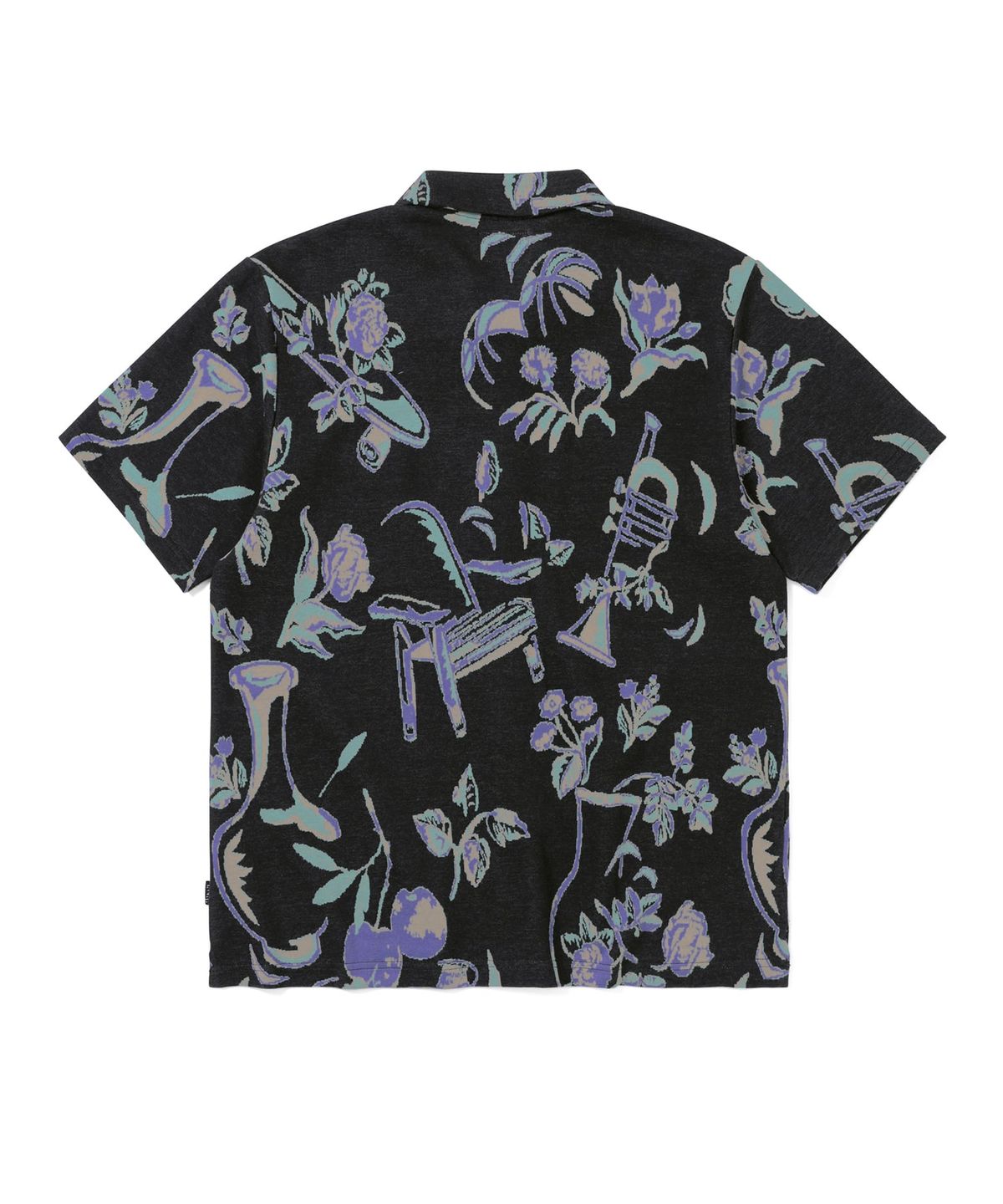 디스이즈네버댓(THISISNEVERTHAT) Object Jacquard Button Up Top Black