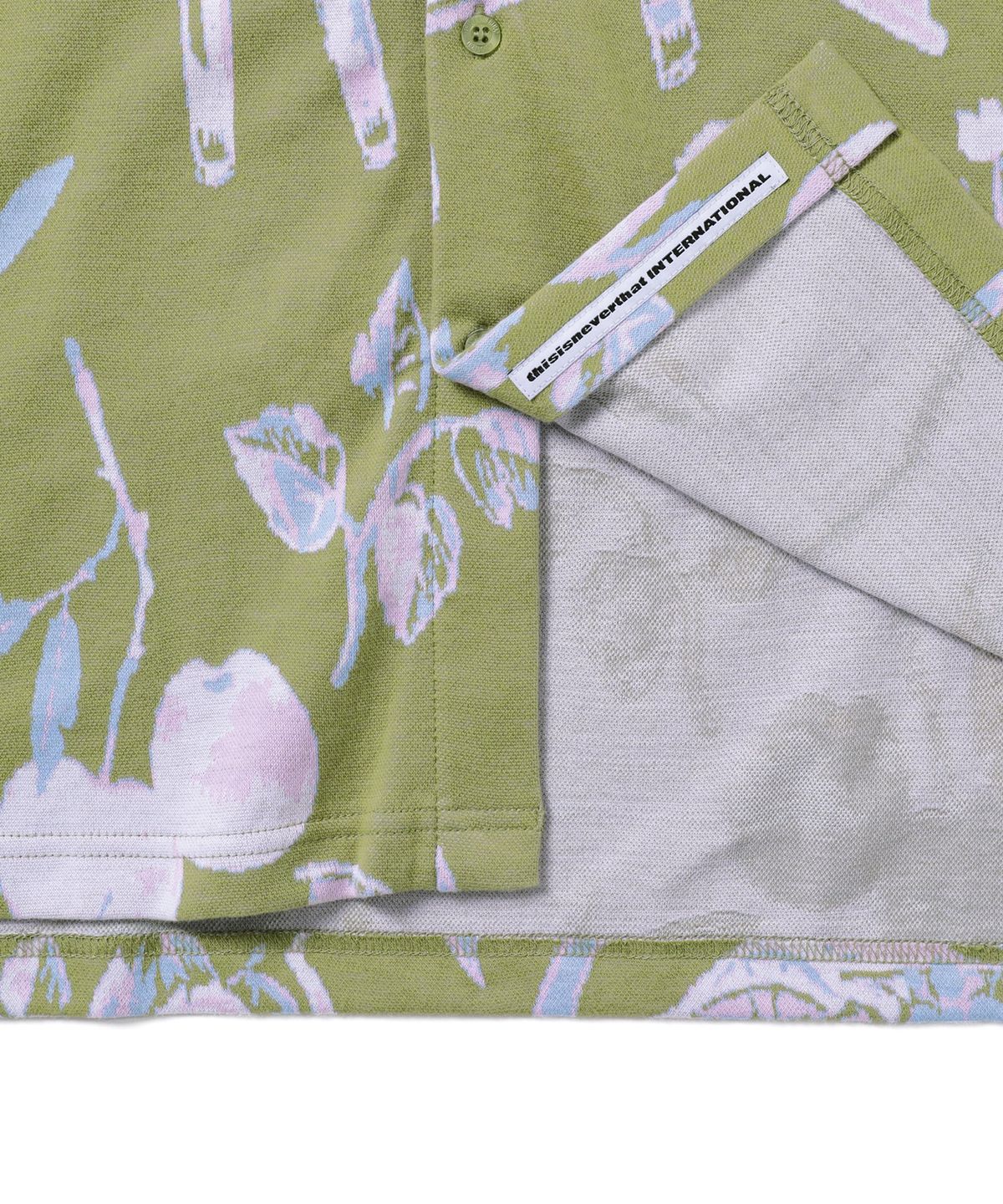 디스이즈네버댓(THISISNEVERTHAT) Object Jacquard Button Up Top Green