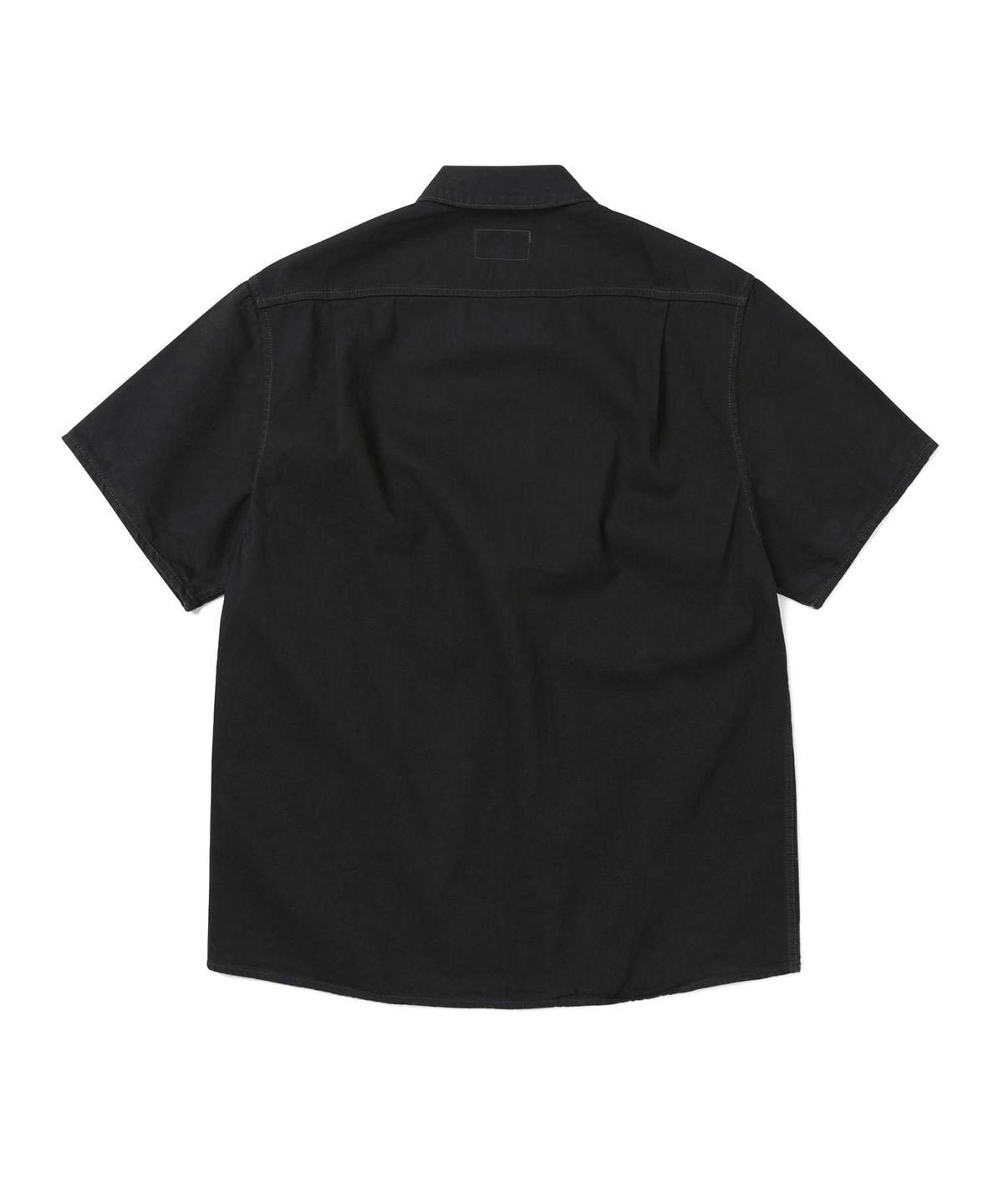 디스이즈네버댓(THISISNEVERTHAT) Washed Denim Zip S/S Shirt Black
