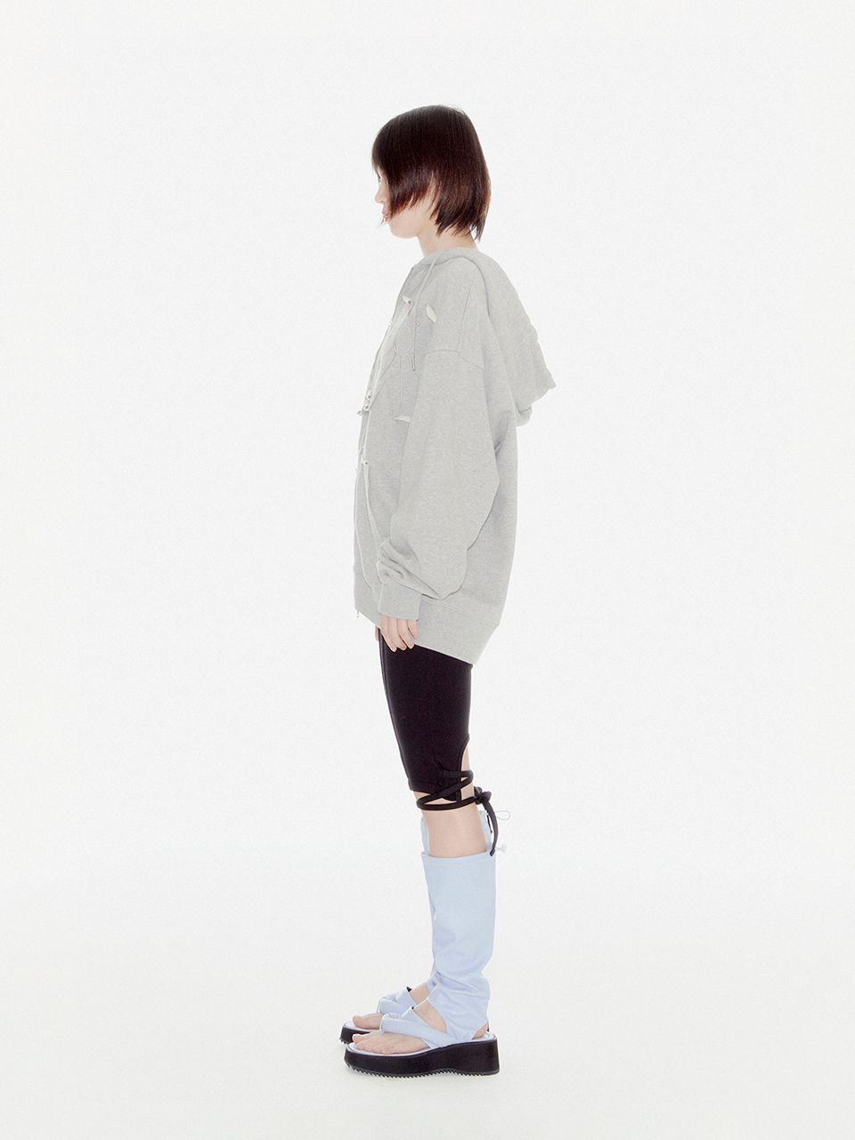 【YOUHEE】 RIBBON HOOD ZIP-UP チャコール MUSINSA | YOUHEE YOUHEE RIBBON HOOD ZIP-UP CHARCOAL