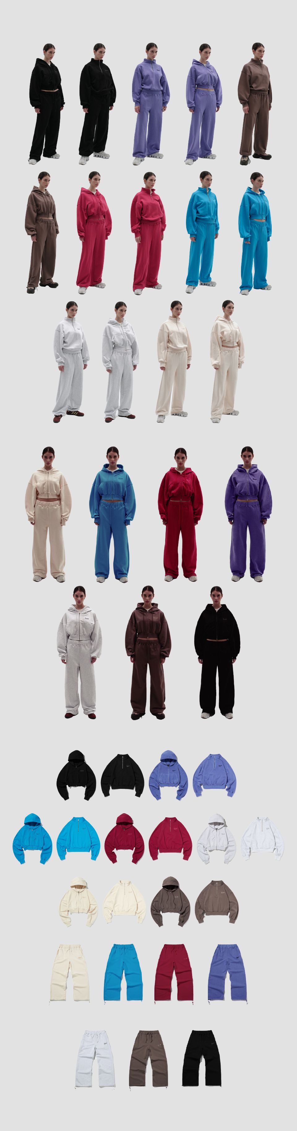 MUSINSA公式 | SUADE CROP HOOD ZIP UP [BLACK]