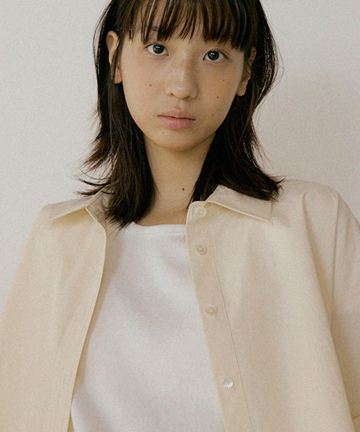링서울(LINGSEOUL) basic cotton shirt-y.beige