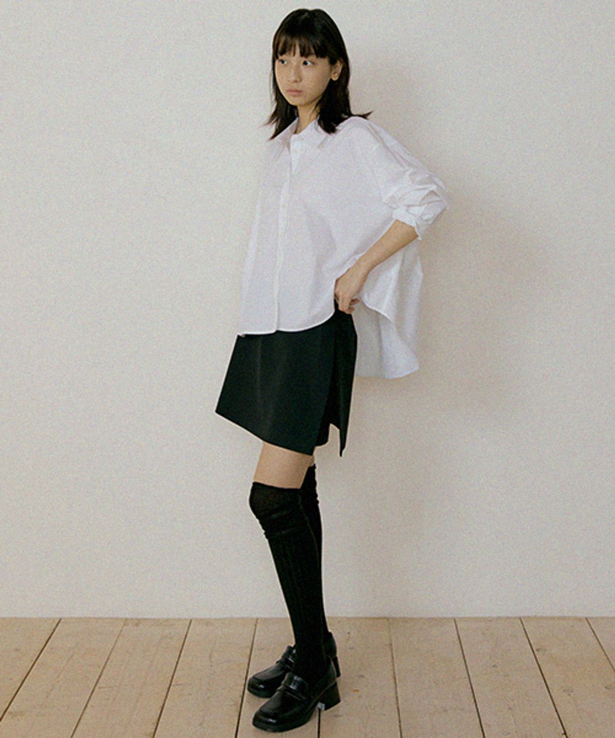 링서울(LINGSEOUL) basic cotton shirt-white