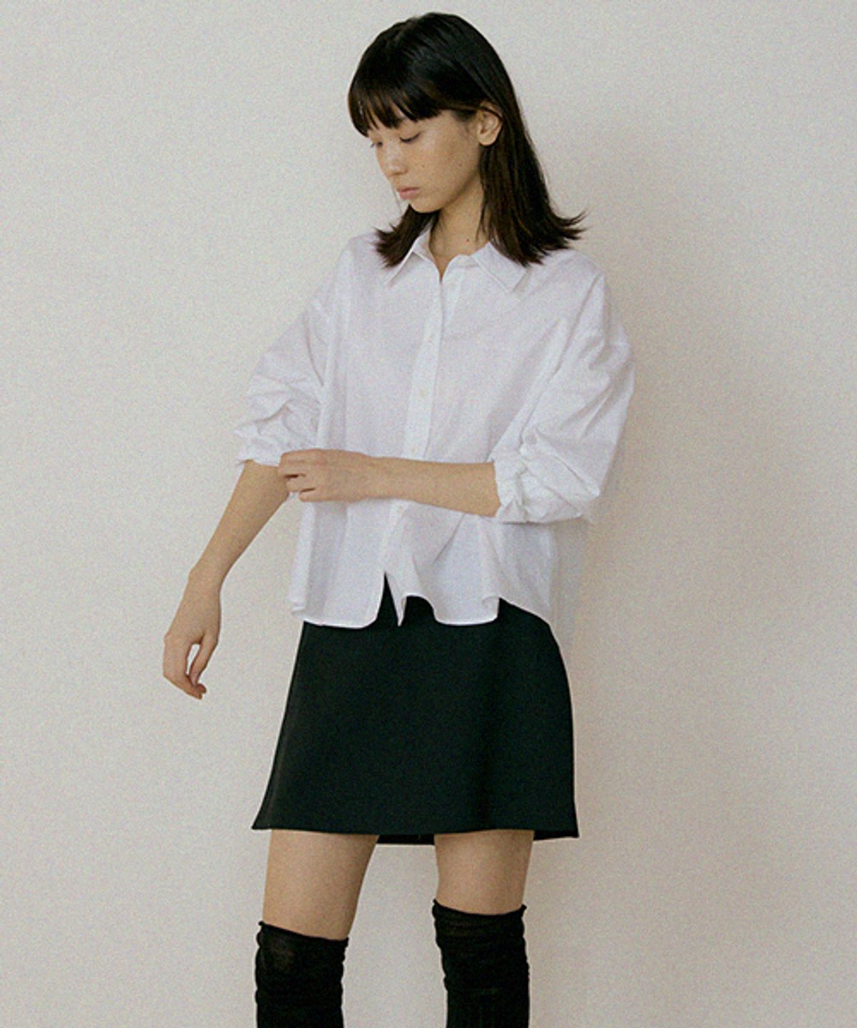 링서울(LINGSEOUL) basic cotton shirt-white