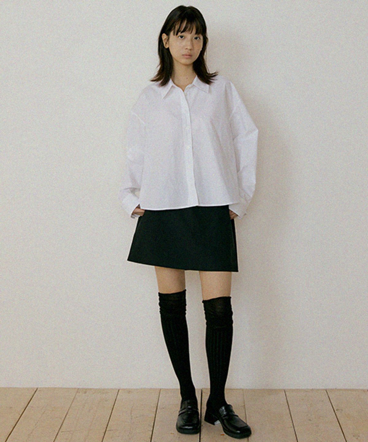 링서울(LINGSEOUL) basic cotton shirt-white