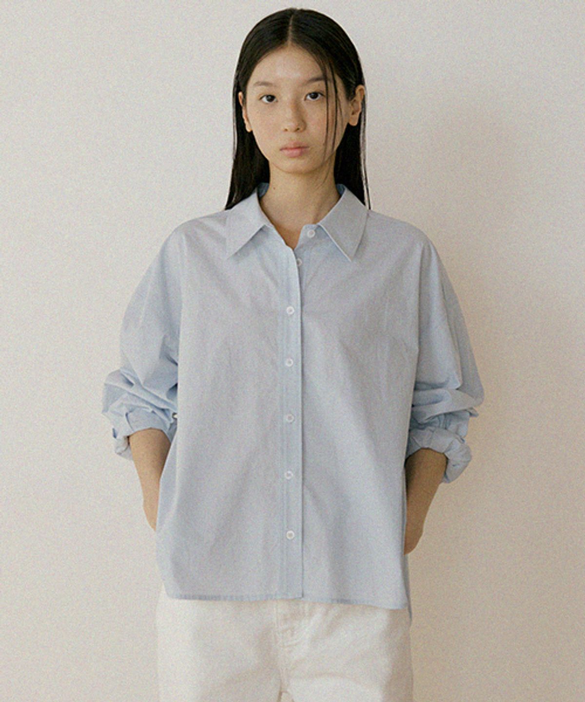 링서울(LINGSEOUL) basic cotton shirt-sky