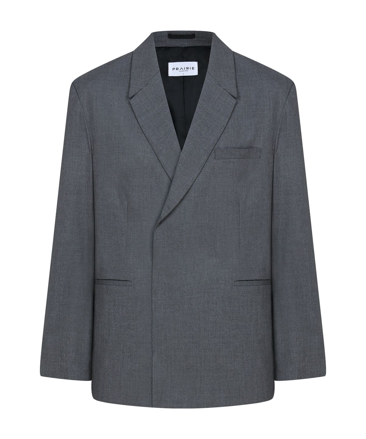 프레리(PRAIRIE) 에센셜 히든 버튼 블레이저 (GRAY)