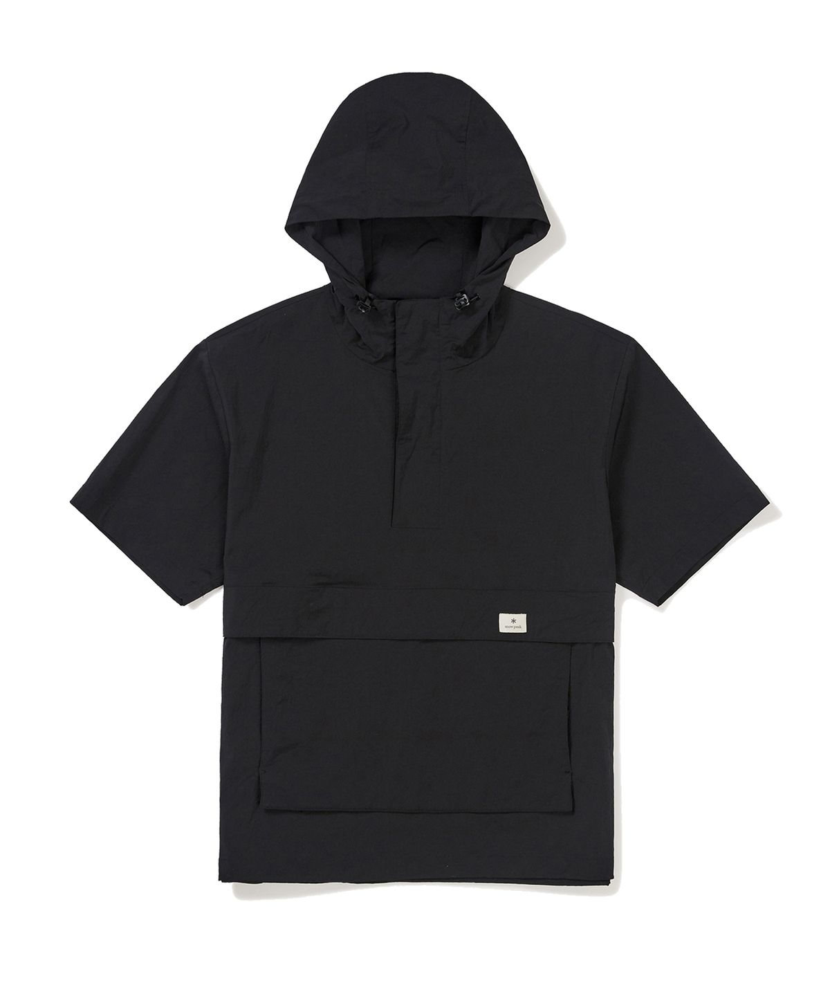 스노우피크 어패럴(SNOWPEAK APPAREL) 루트 후드 반팔 아노락 Black (S24MURAN65)