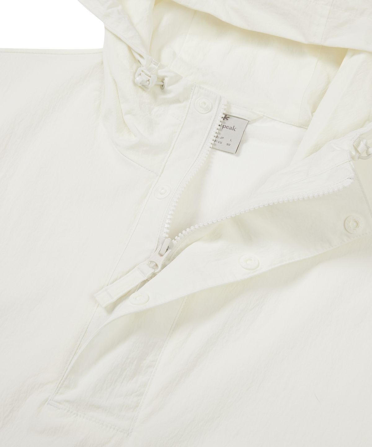 스노우피크 어패럴(SNOWPEAK APPAREL) 루트 후드 반팔 아노락 Ivory (S24MURAN65)
