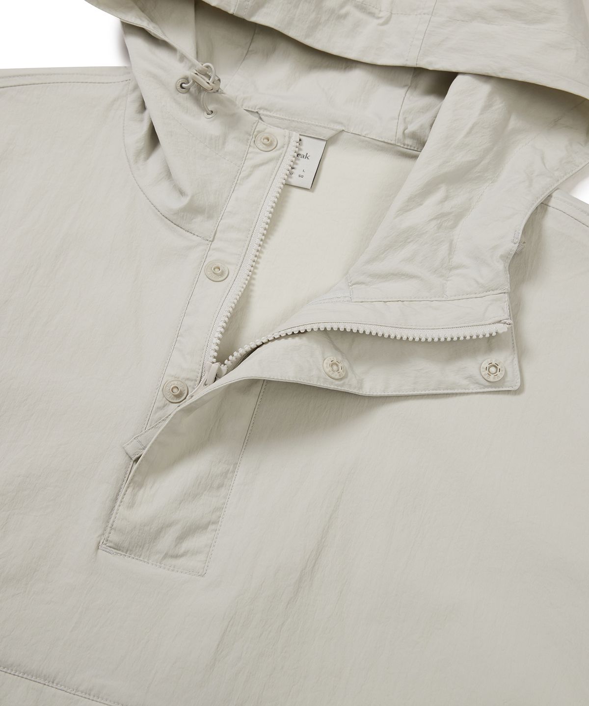 스노우피크 어패럴(SNOWPEAK APPAREL) 루트 후드 반팔 아노락 Light Beige (S24MURAN65)