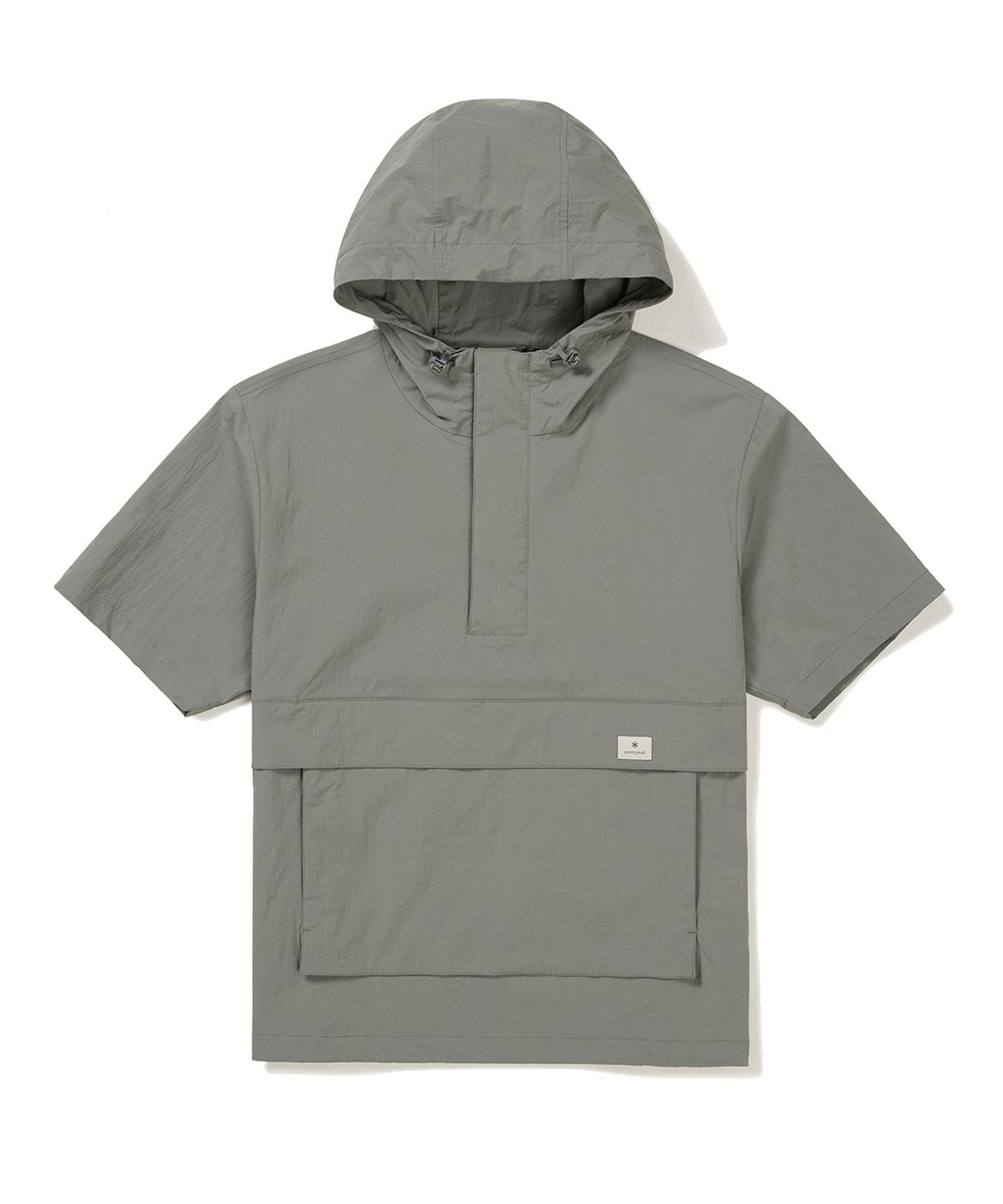 스노우피크 어패럴(SNOWPEAK APPAREL) 루트 후드 반팔 아노락 Light Khaki (S24MURAN65)