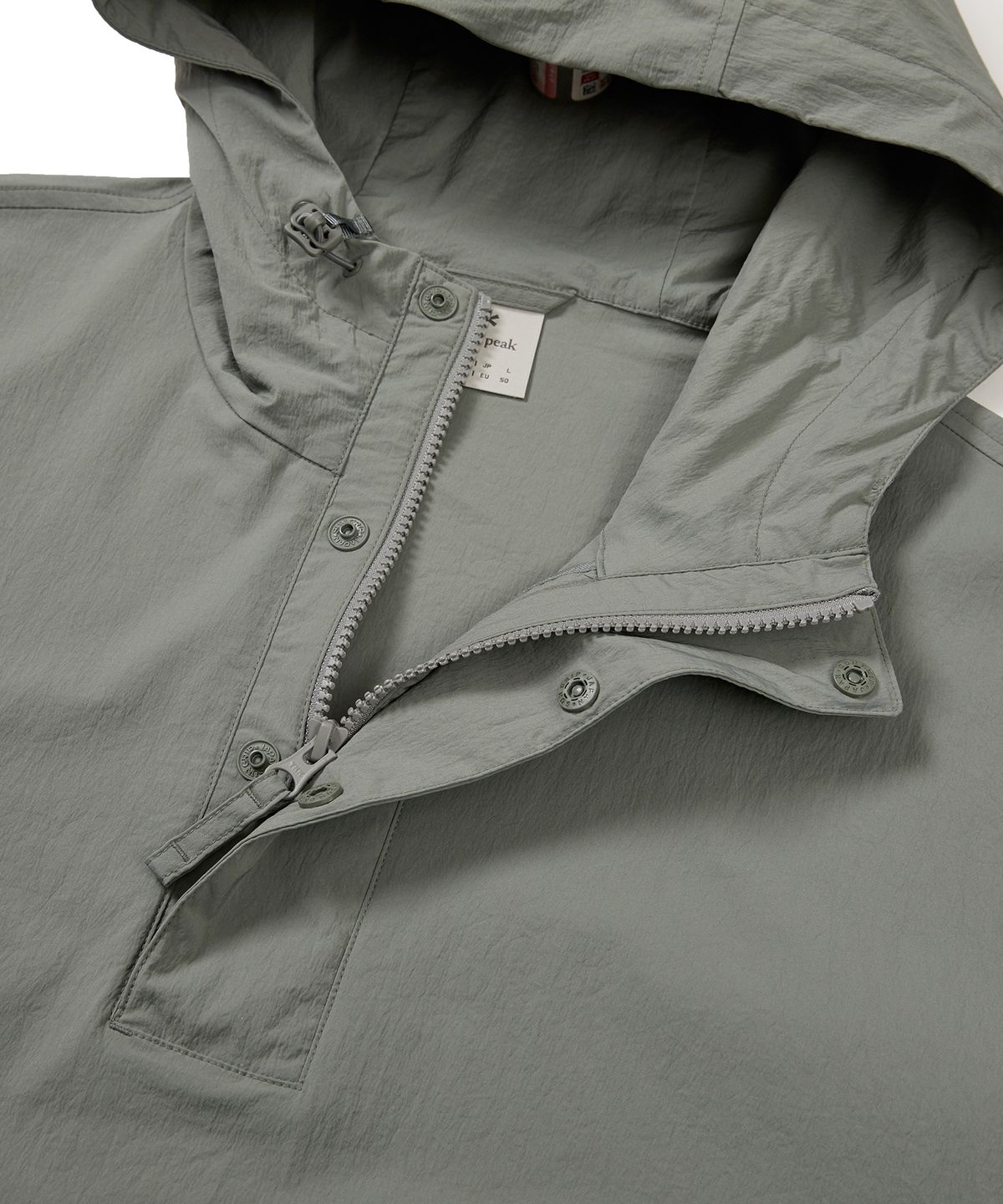 스노우피크 어패럴(SNOWPEAK APPAREL) 루트 후드 반팔 아노락 Light Khaki (S24MURAN65)