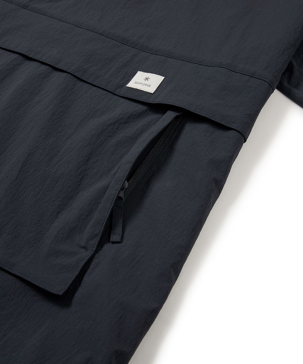 스노우피크 어패럴(SNOWPEAK APPAREL) 루트 후드 반팔 아노락 Navy (S24MURAN65)