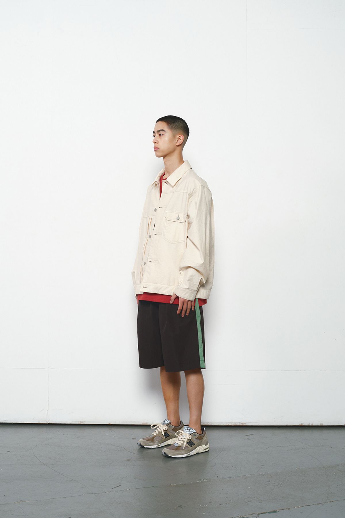 홀리선(HORLISUN) Liverty Trucker Jacket Cream