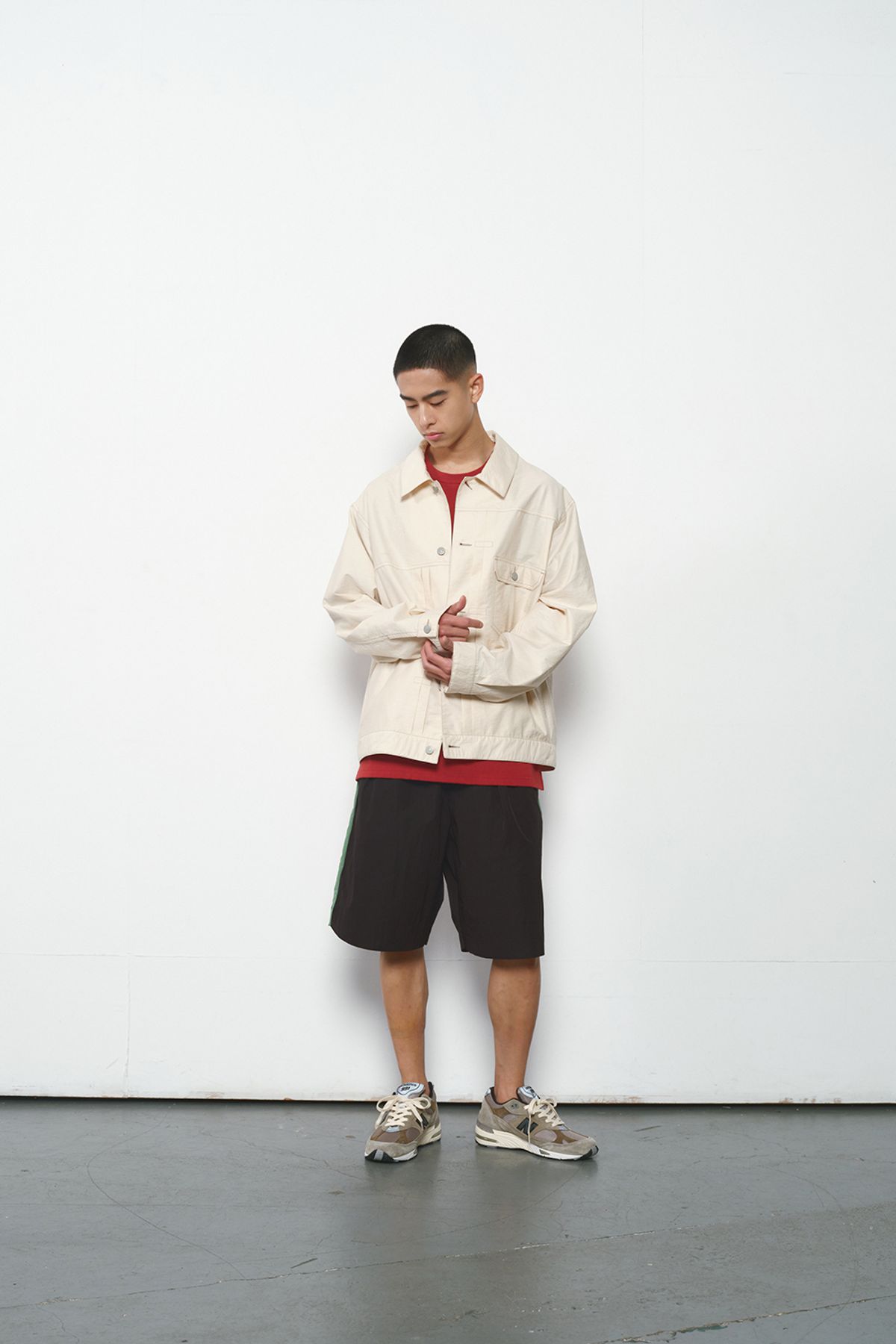 홀리선(HORLISUN) Liverty Trucker Jacket Cream