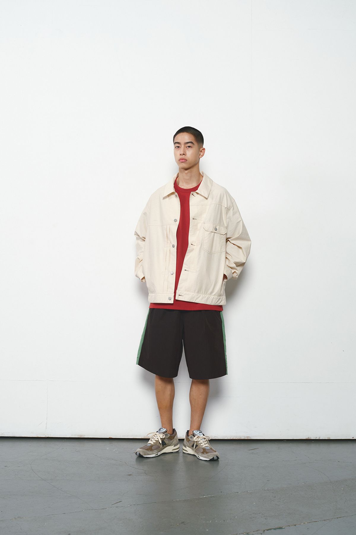 홀리선(HORLISUN) Liverty Trucker Jacket Cream