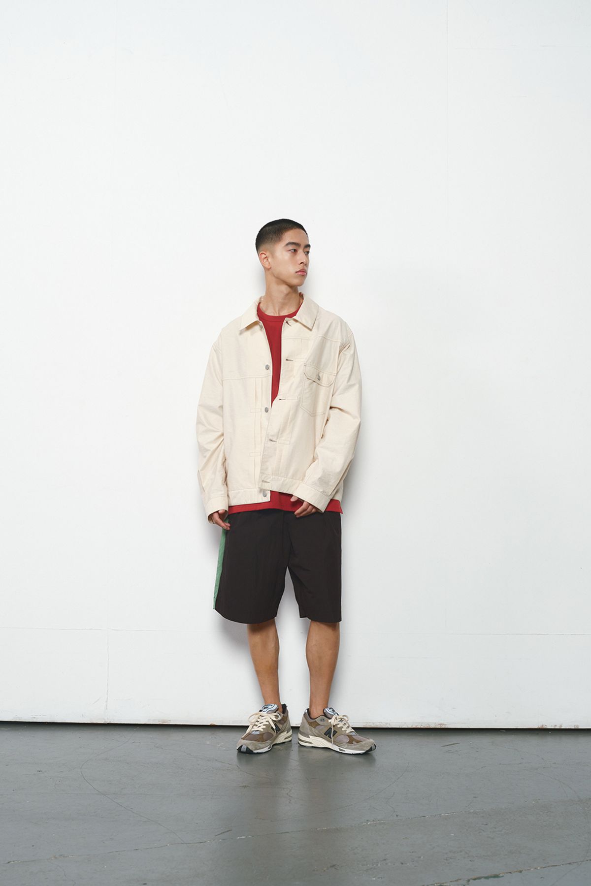 홀리선(HORLISUN) Liverty Trucker Jacket Cream