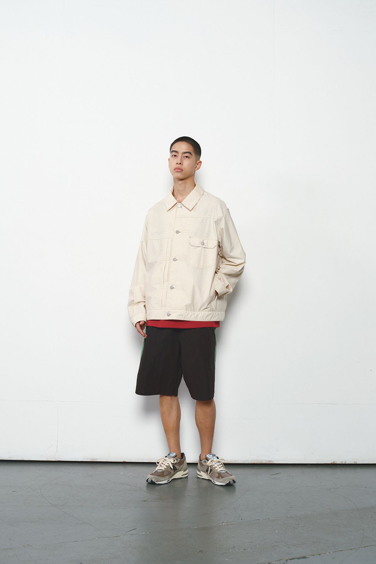 홀리선(HORLISUN) Liverty Trucker Jacket Cream