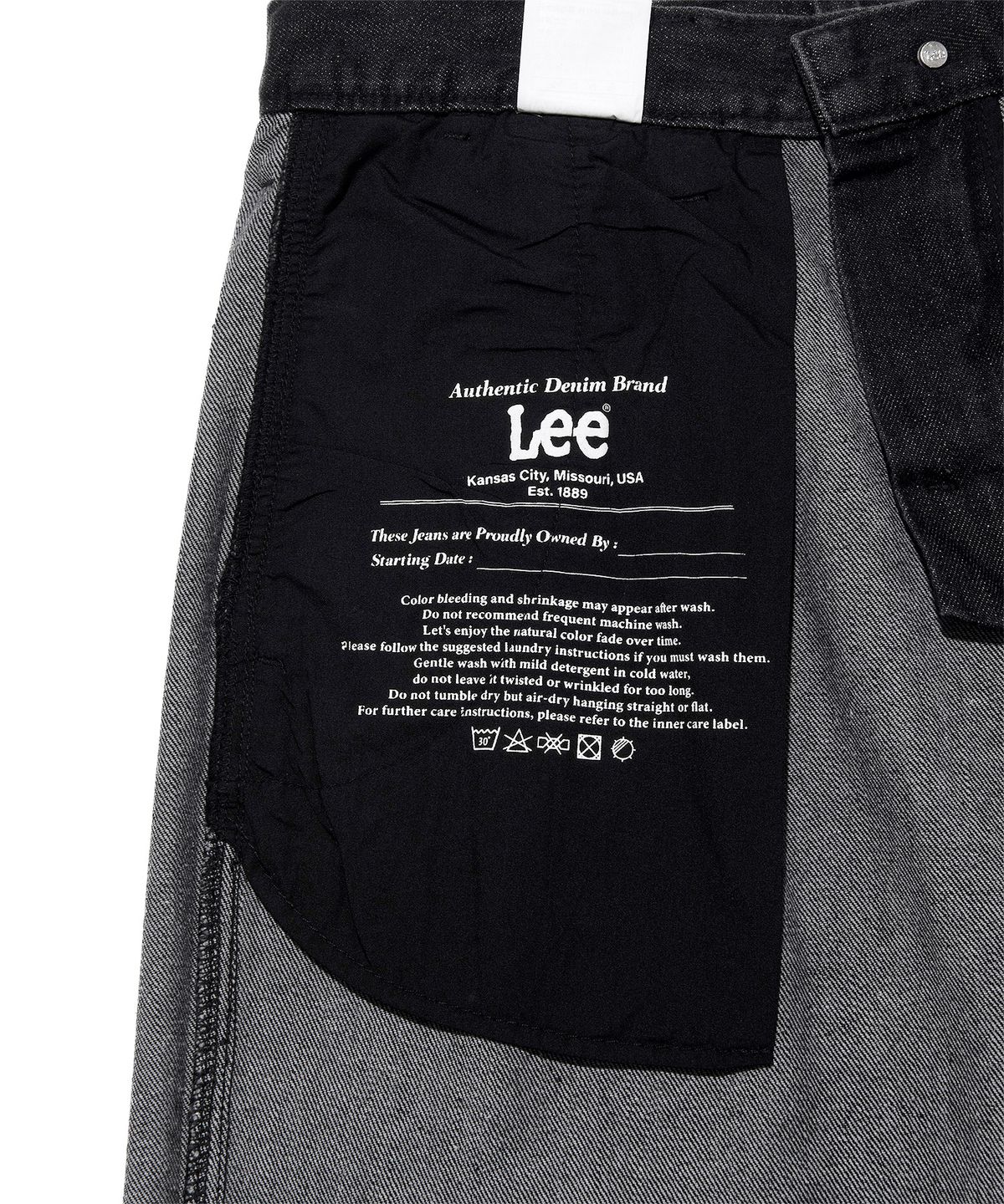 리(LEE) 버뮤다 데님 쇼츠 블랙 워시드