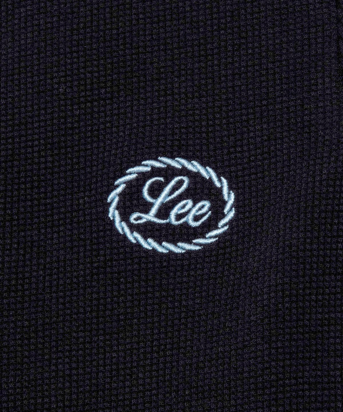 리(LEE) 우먼 와플 헨리넥 티셔츠 블랙