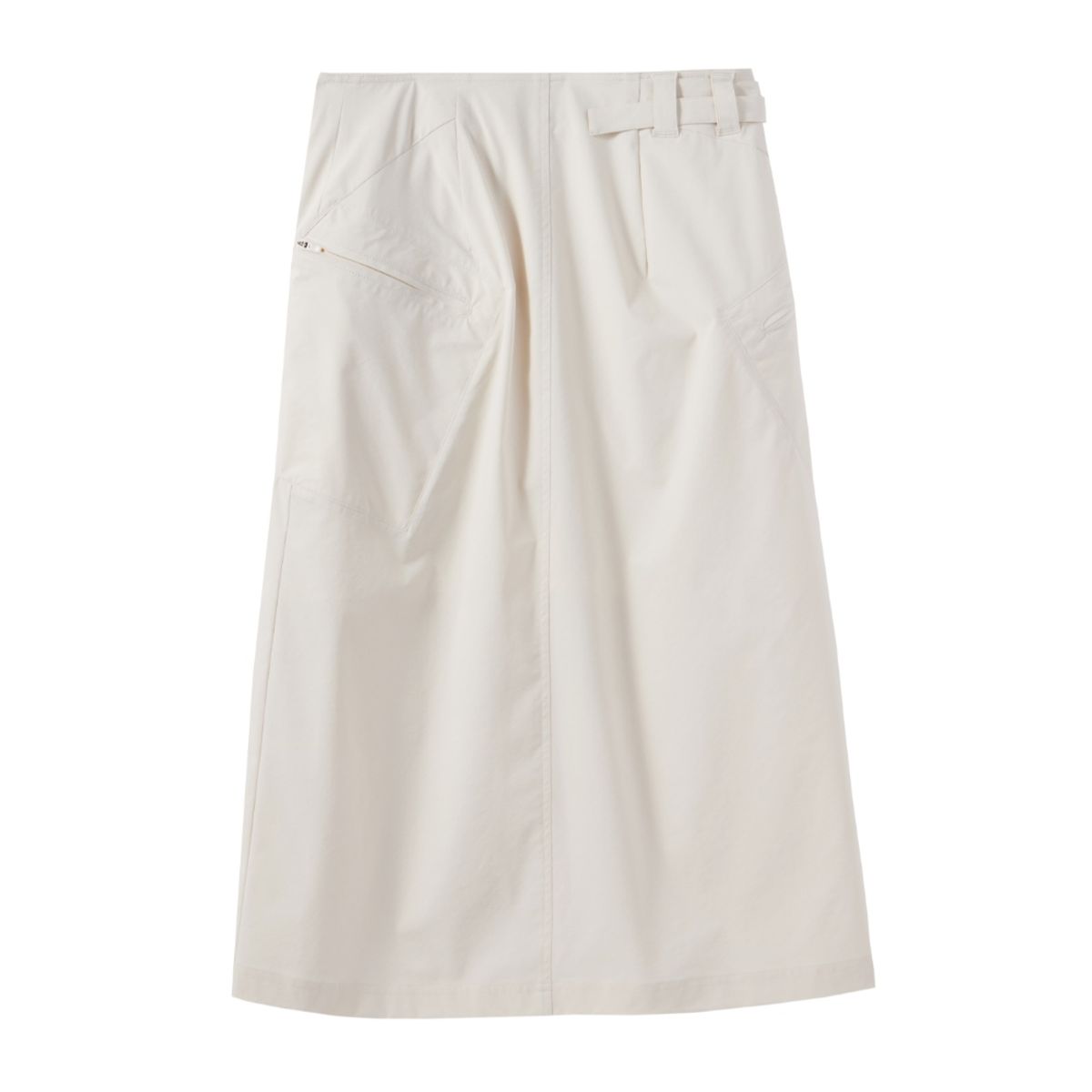 브롬톤 런던(BROMPTON LONDON) W NYLON SET UNBALANCE POCKET WRAP MIDI SKIRT - IVORY (P242WSK360)