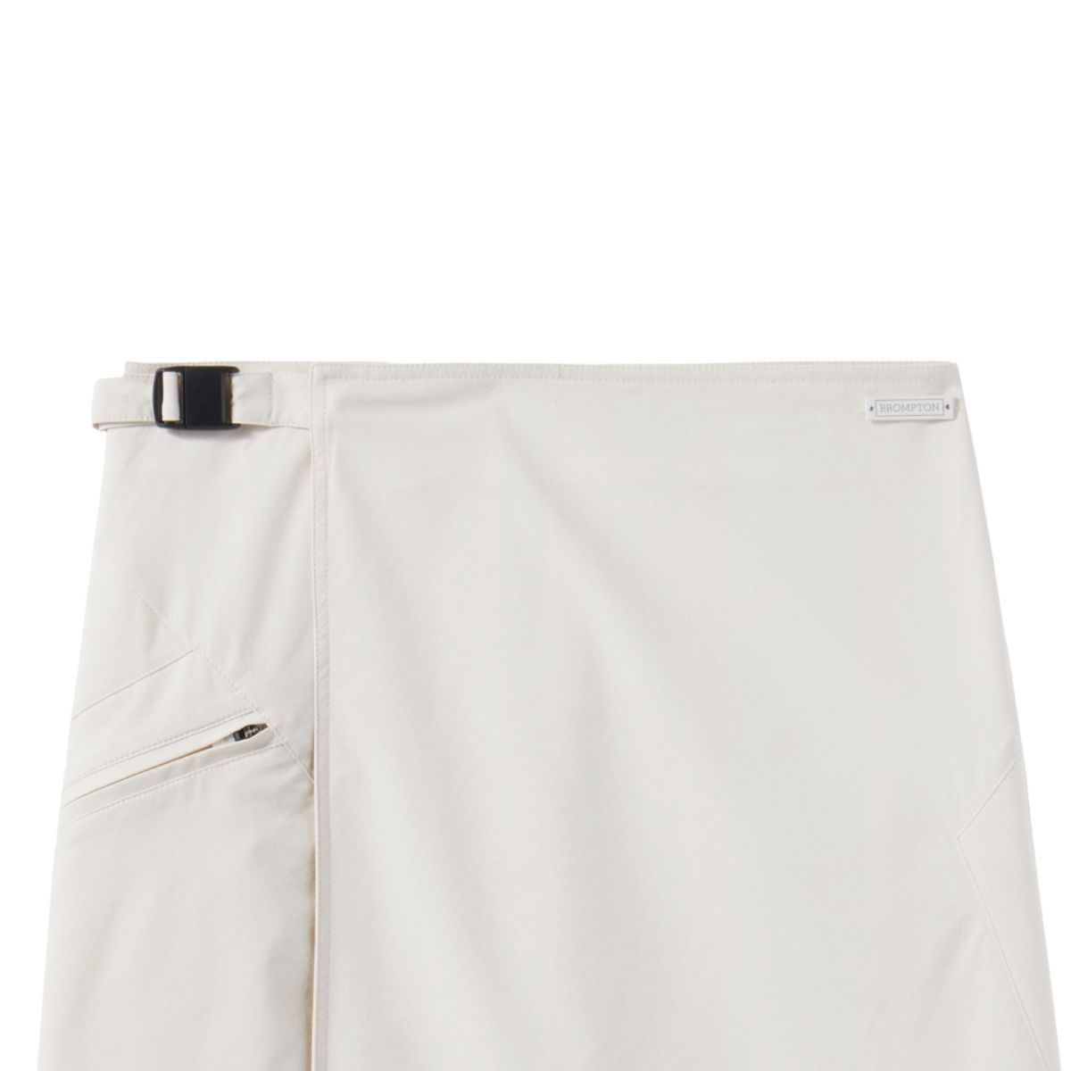 브롬톤 런던(BROMPTON LONDON) W NYLON SET UNBALANCE POCKET WRAP MIDI SKIRT - IVORY (P242WSK360)