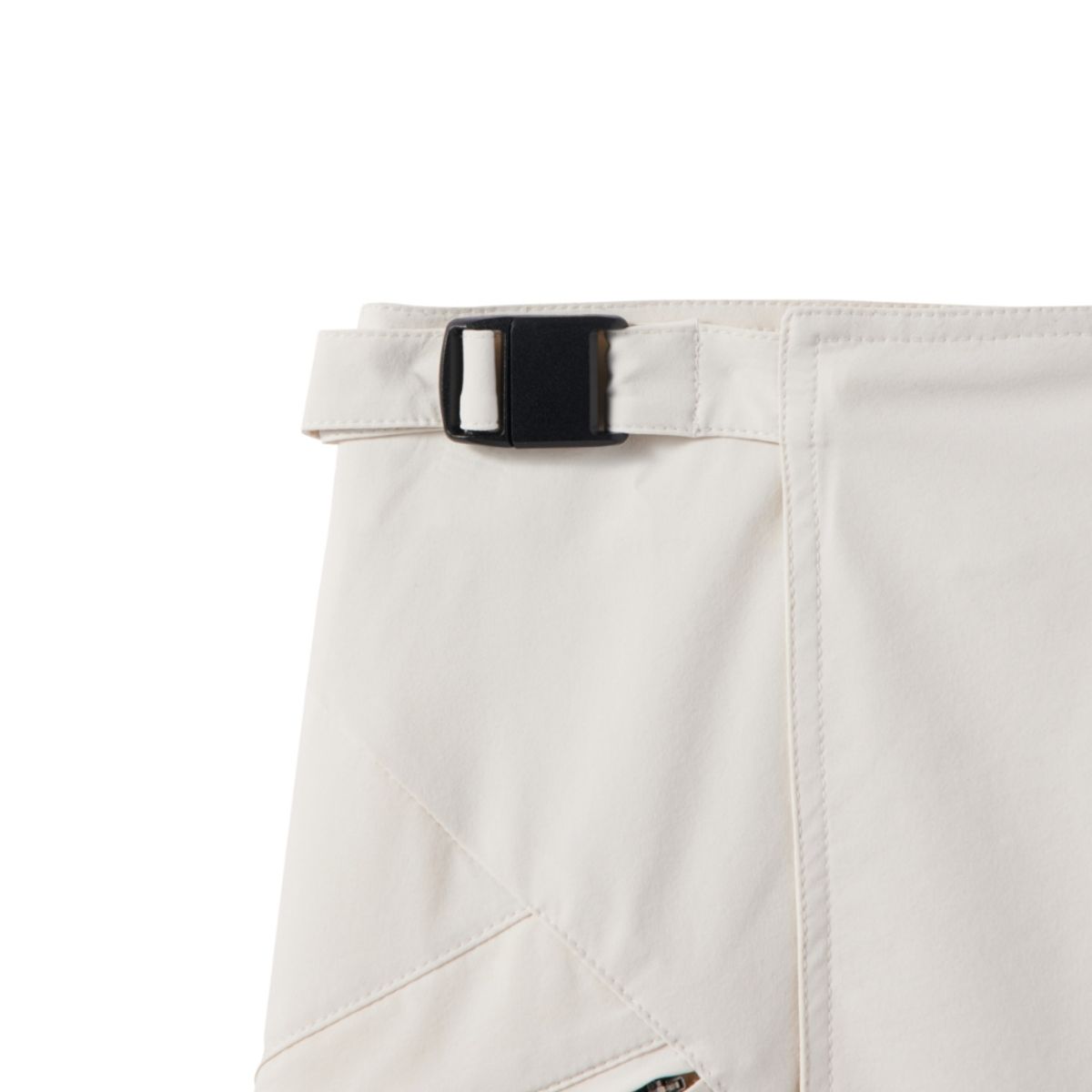 브롬톤 런던(BROMPTON LONDON) W NYLON SET UNBALANCE POCKET WRAP MIDI SKIRT - IVORY (P242WSK360)