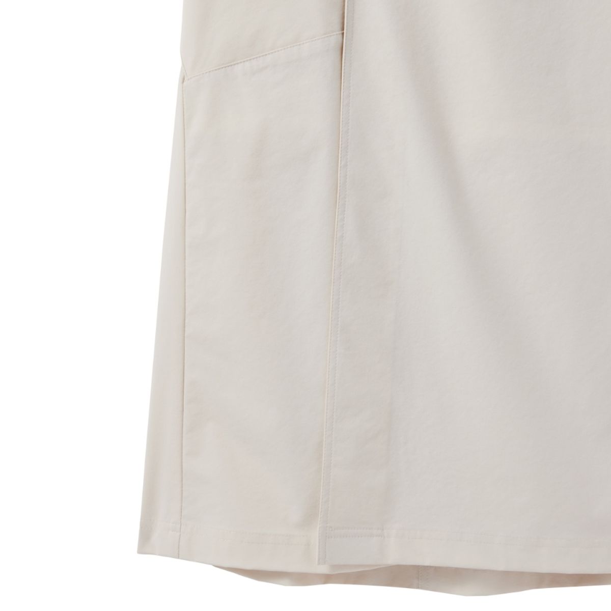 브롬톤 런던(BROMPTON LONDON) W NYLON SET UNBALANCE POCKET WRAP MIDI SKIRT - IVORY (P242WSK360)