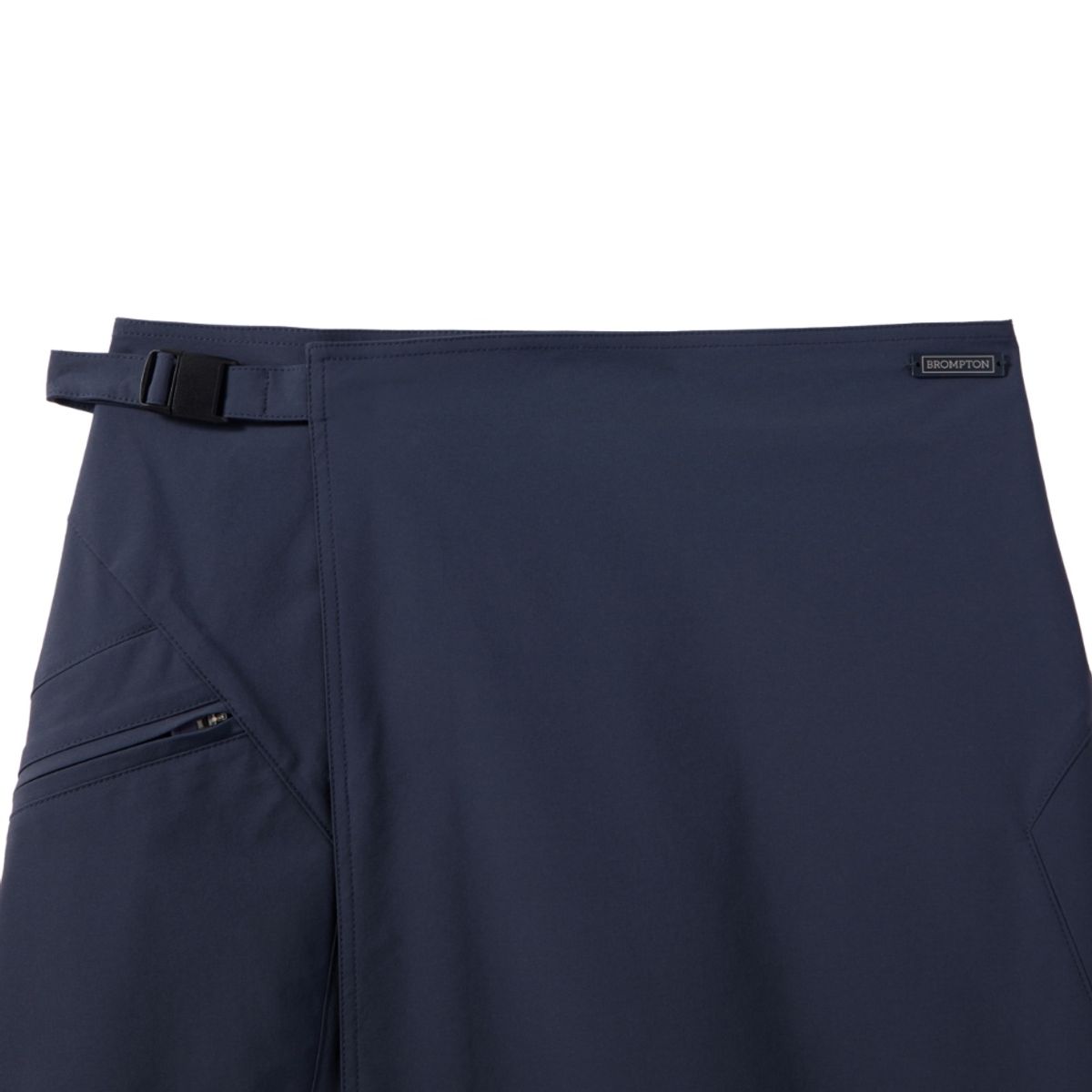 브롬톤 런던(BROMPTON LONDON) W NYLON SET UNBALANCE POCKET WRAP MIDI SKIRT - NAVY (P242WSK360)