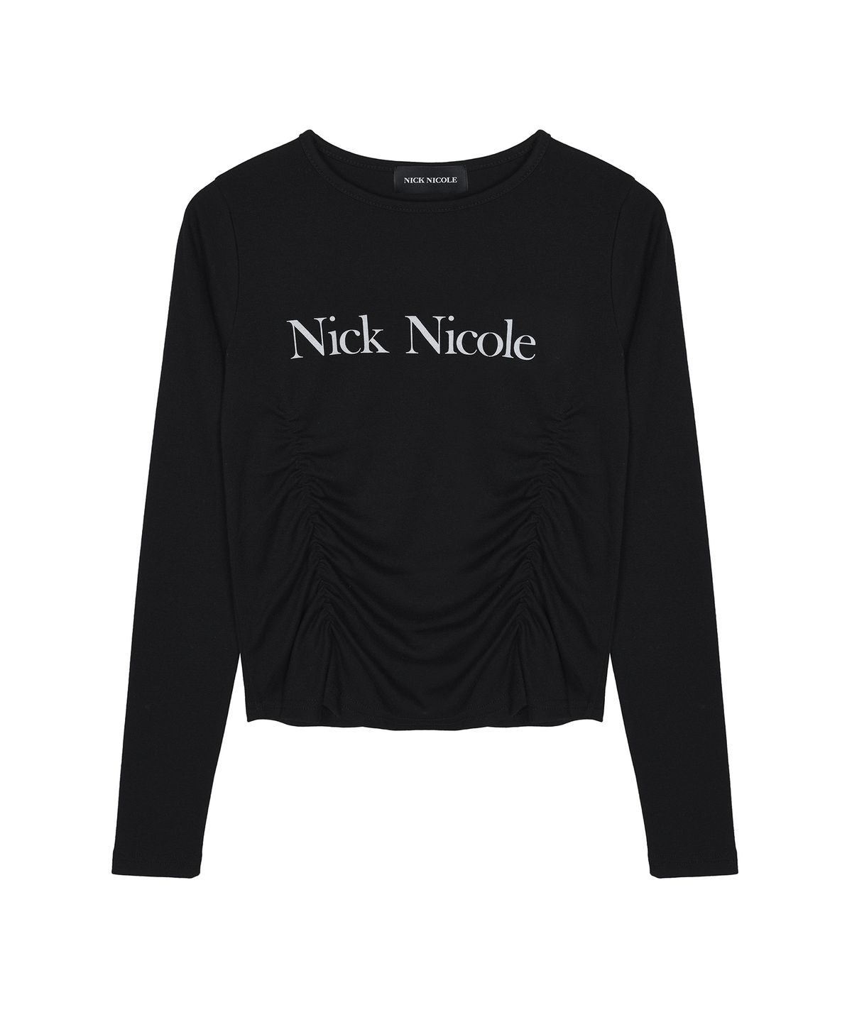 닉앤니콜(NICK&NICOLE) NICOLE PINTUCK SHIRRING TOP_BLACK