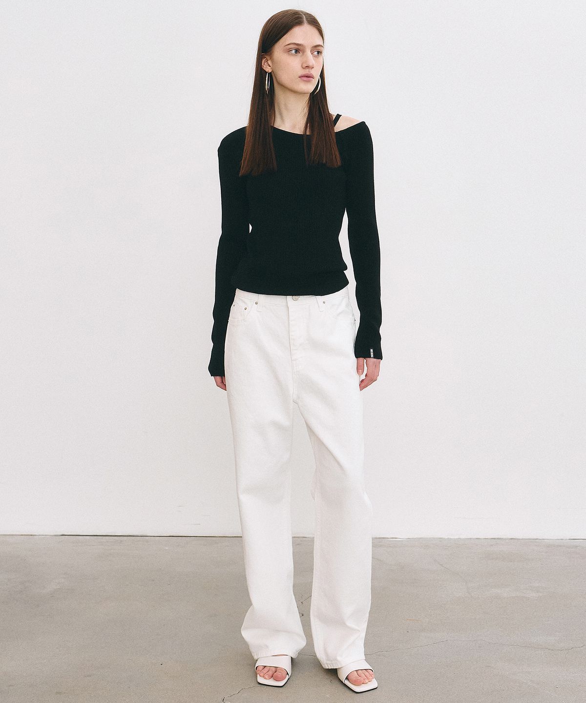 닉앤니콜(NICK&NICOLE) MINIMAL CLASSIC WIDE COTTON PANTS_WHITE
