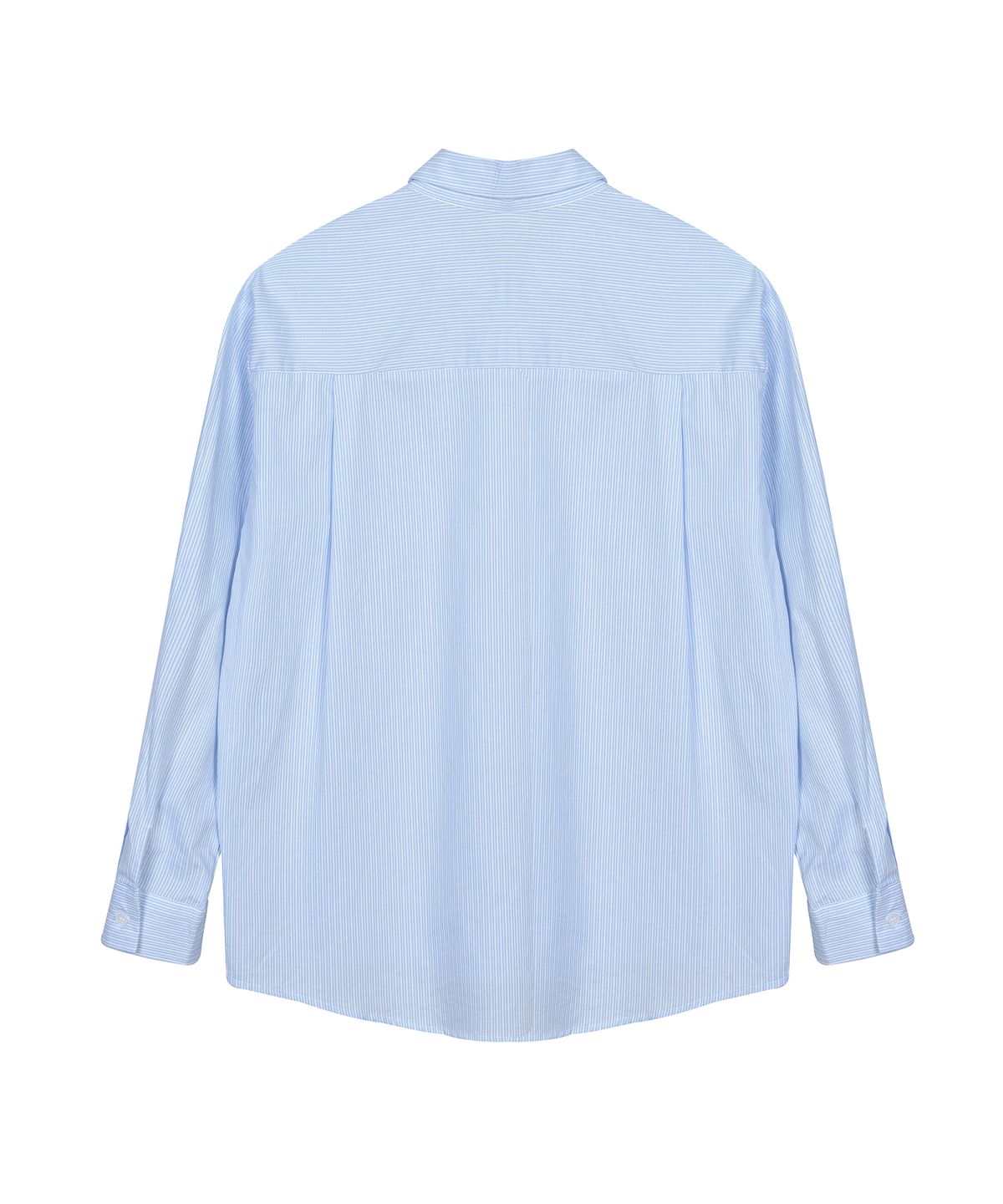 닉앤니콜(NICK&NICOLE) MINIMAL CLASSIC LABEL STRIPE SHIRT_SKY BLUE